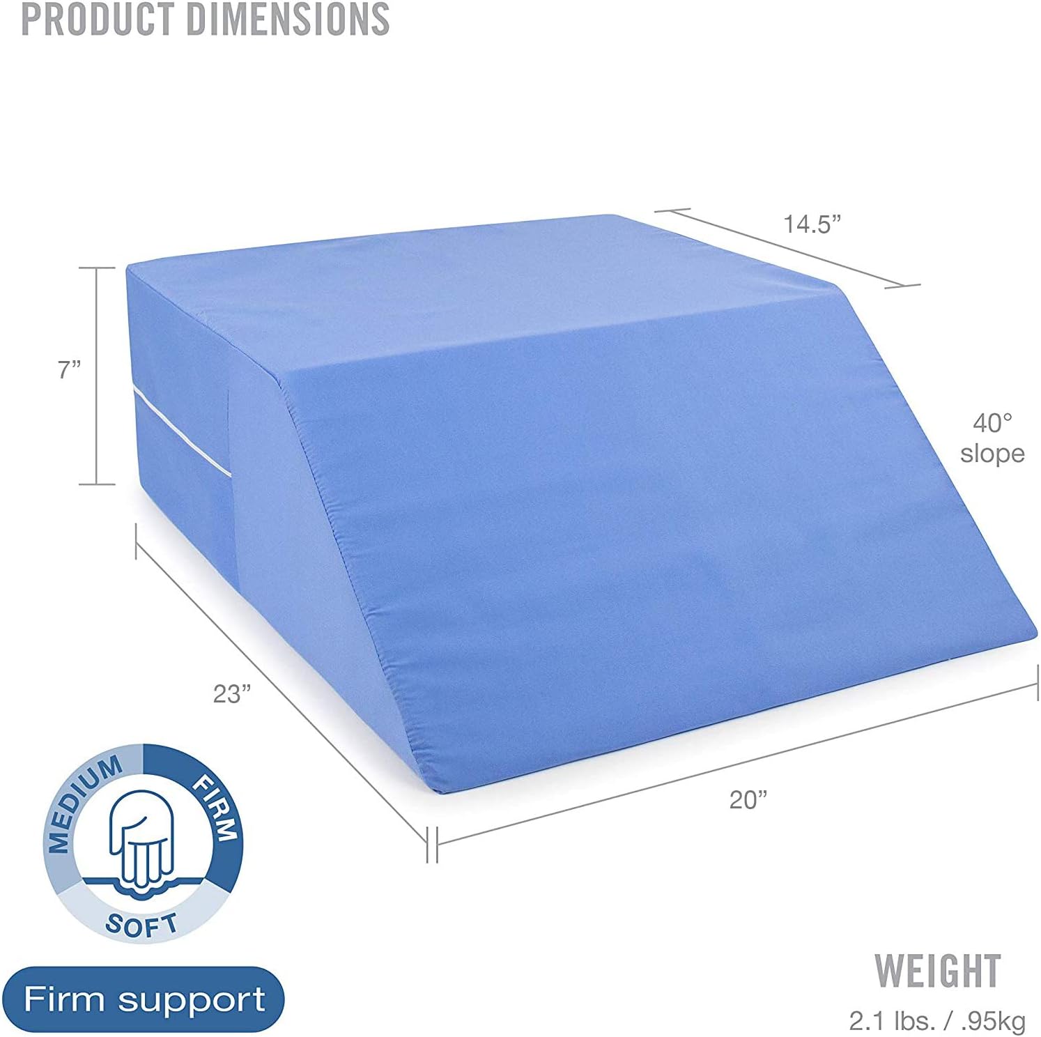 DMI Leg Wedge Pillow for Back Pain Relief - Blue