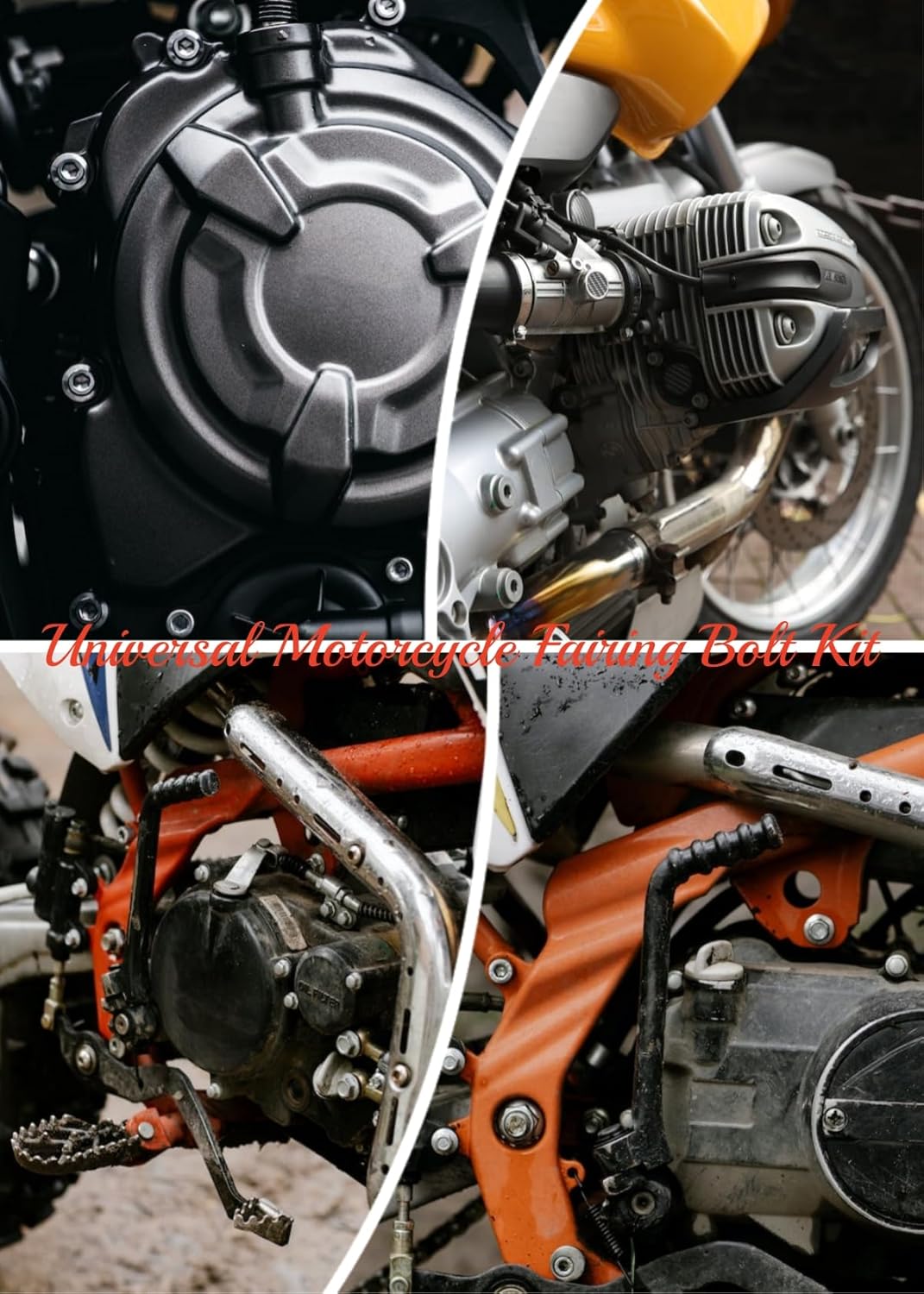 210PCS Universal Fairing Bolt Kit for Motorcycles