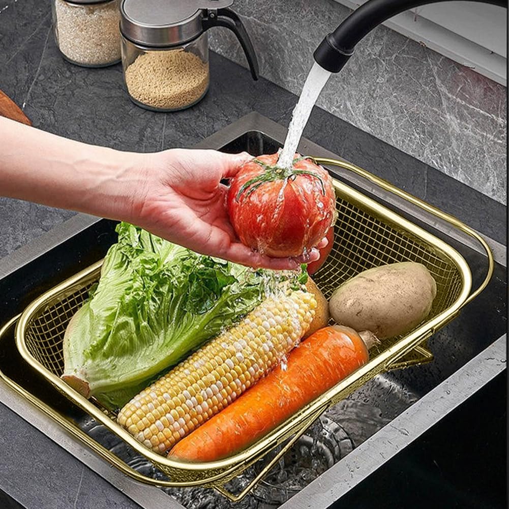 Lwuey Over the Sink Colander with Expandable Handles 1