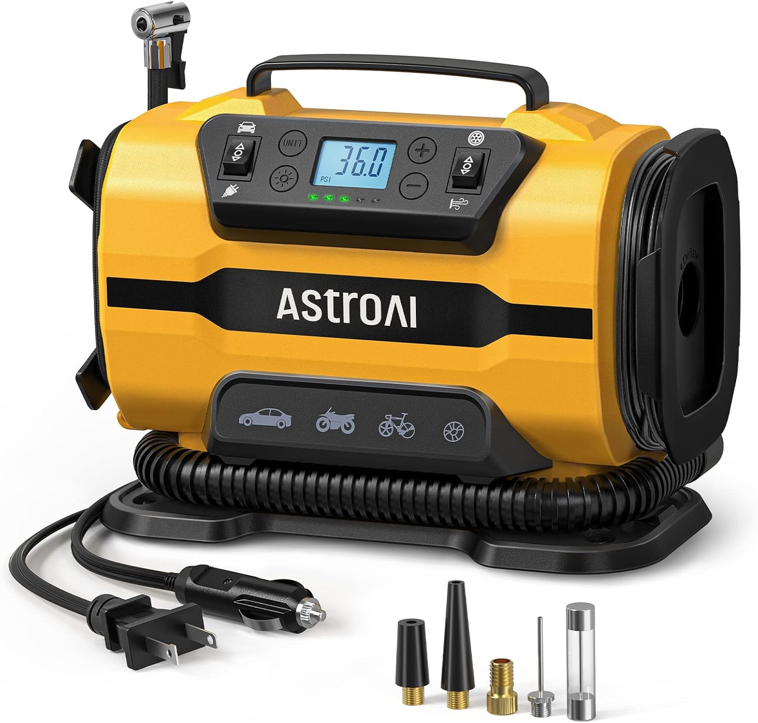 AstroAI Tire Inflator 150PSI 12V120V Dual Power Portable