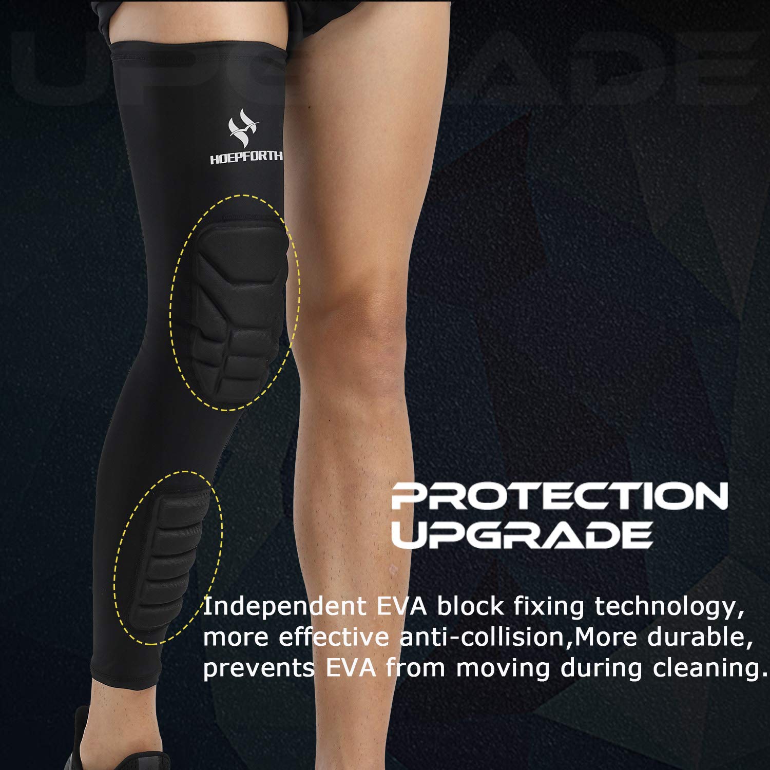 HOPEFORTH Knee Calf Padded 2 Pack Compression Leg Sleeve