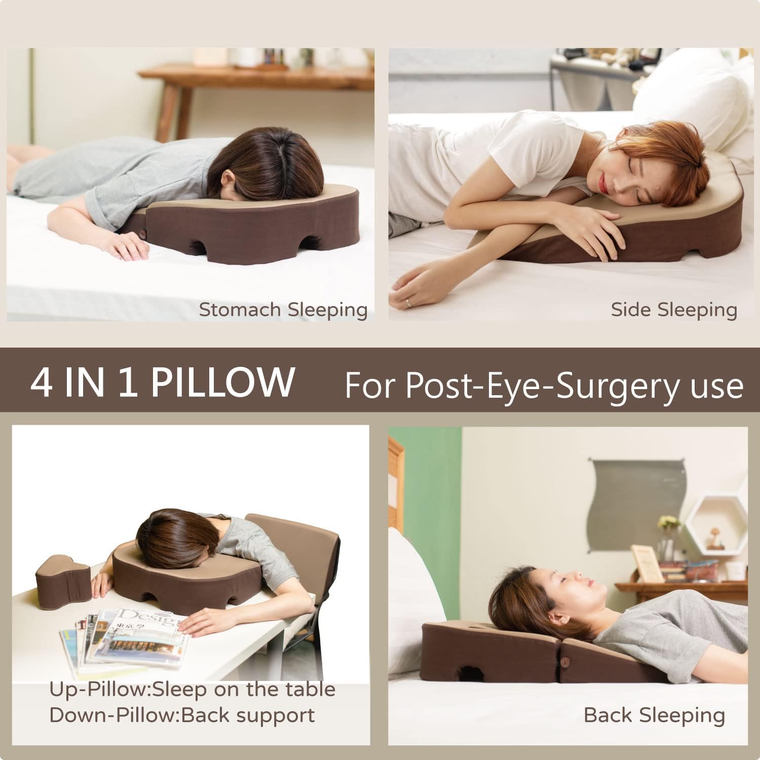 Prodigy TW 4-in-1 Prone Pillow for Eye Surgery Recovery