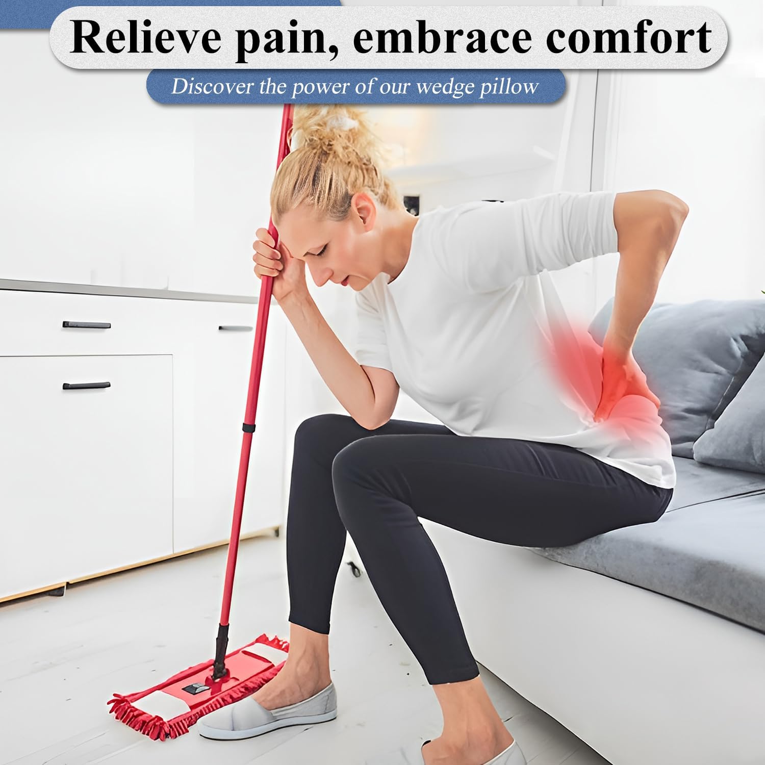 Axelrod 4PCS Orthopedic Wedge Pillow Set for Back Neck Leg Pain Relief