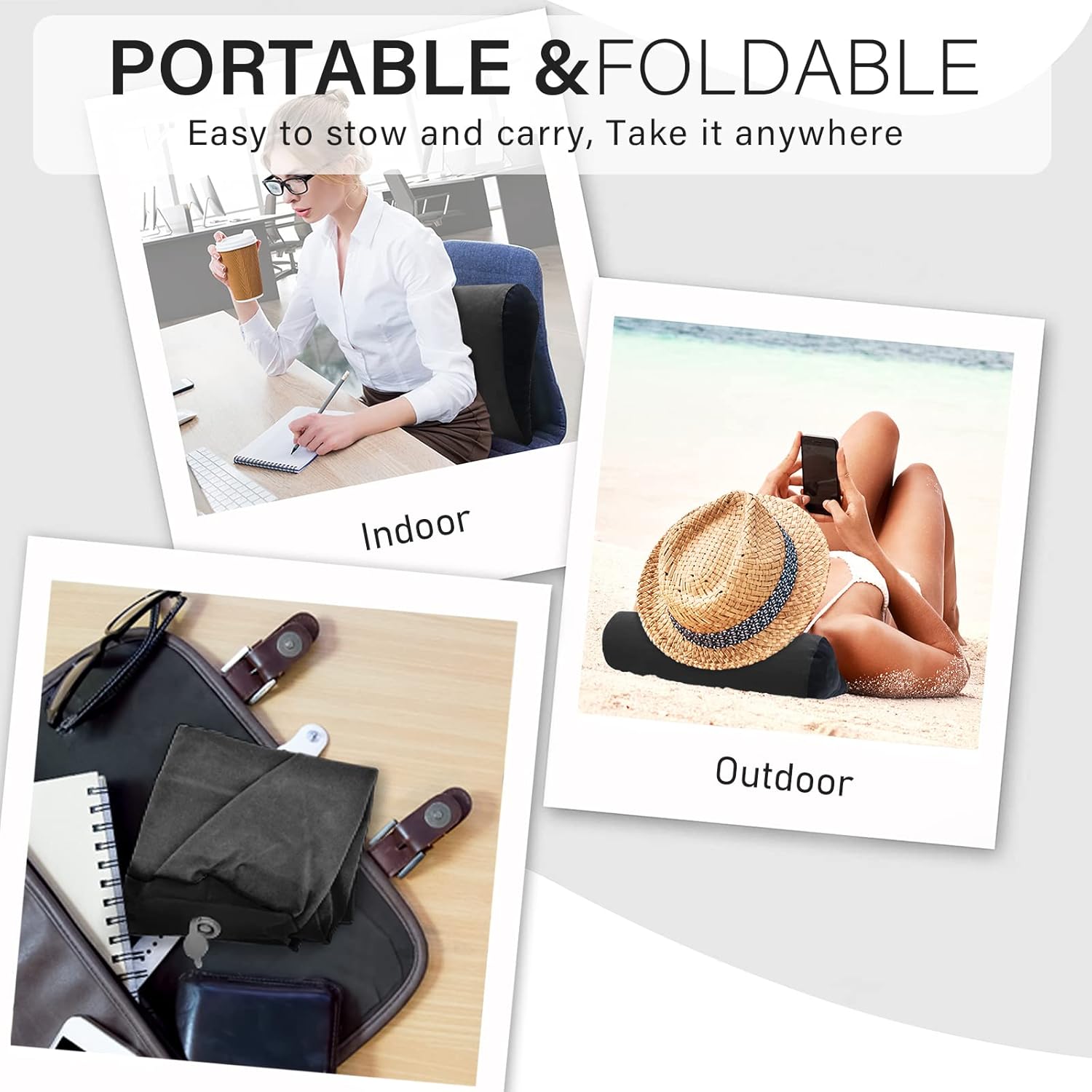Portable Inflatable Wedge Pillow - Lightweight for Sleep Apnea Relief and Travel