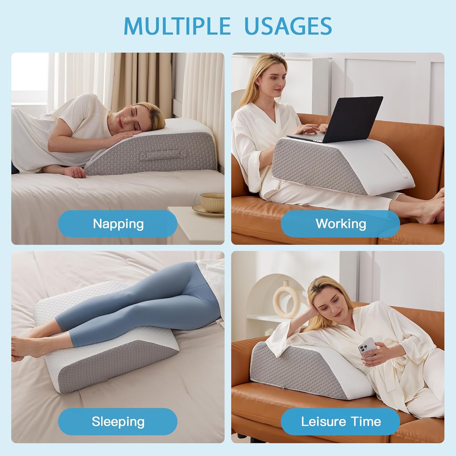 MEGCXIT Leg Elevating Pillow for Swelling Relief and Blood Circulation