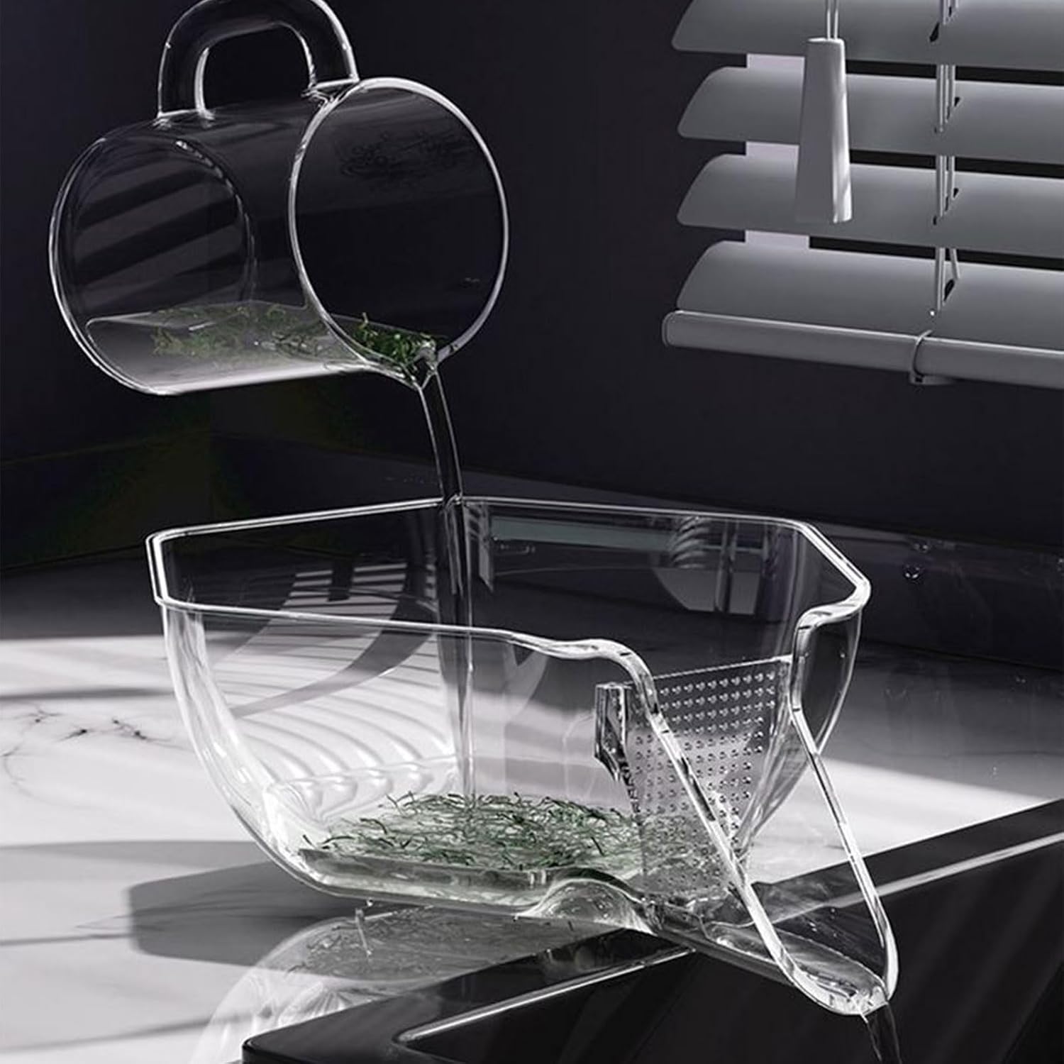 WEISUYUUS Kitchen Multi-Functional Drain Basket for Rice and Vegetable Washing