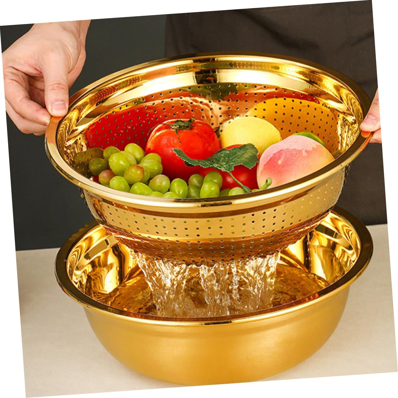 VOSAREA Stainless Steel Colander with Bowl