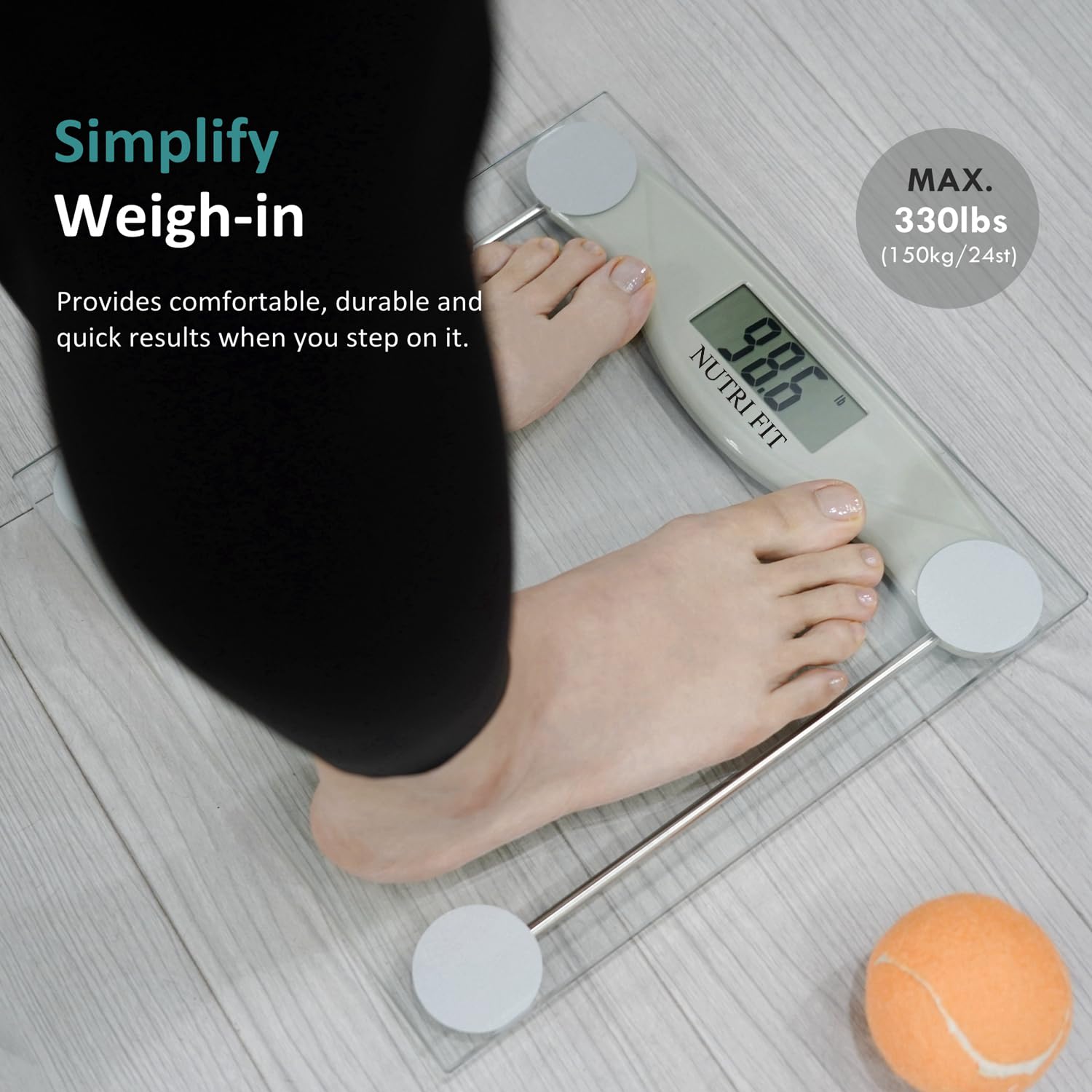 NUTRI FIT Digital Bathroom Scale for Weight Loss