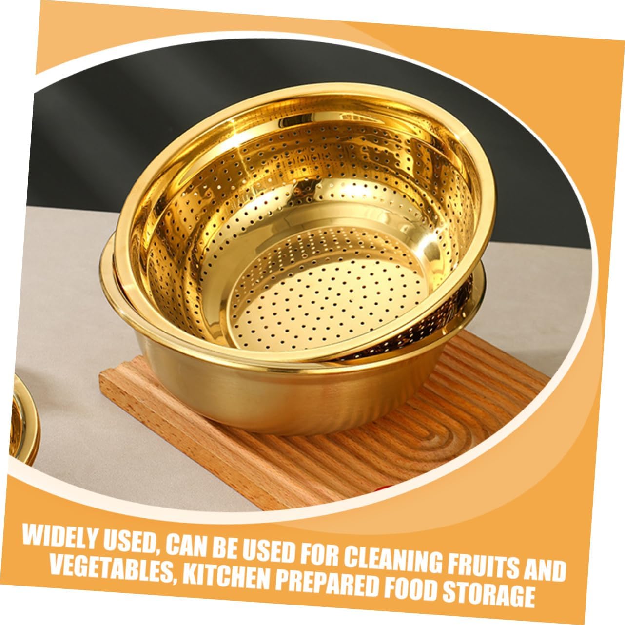 VOSAREA Stainless Steel Colander with Bowl