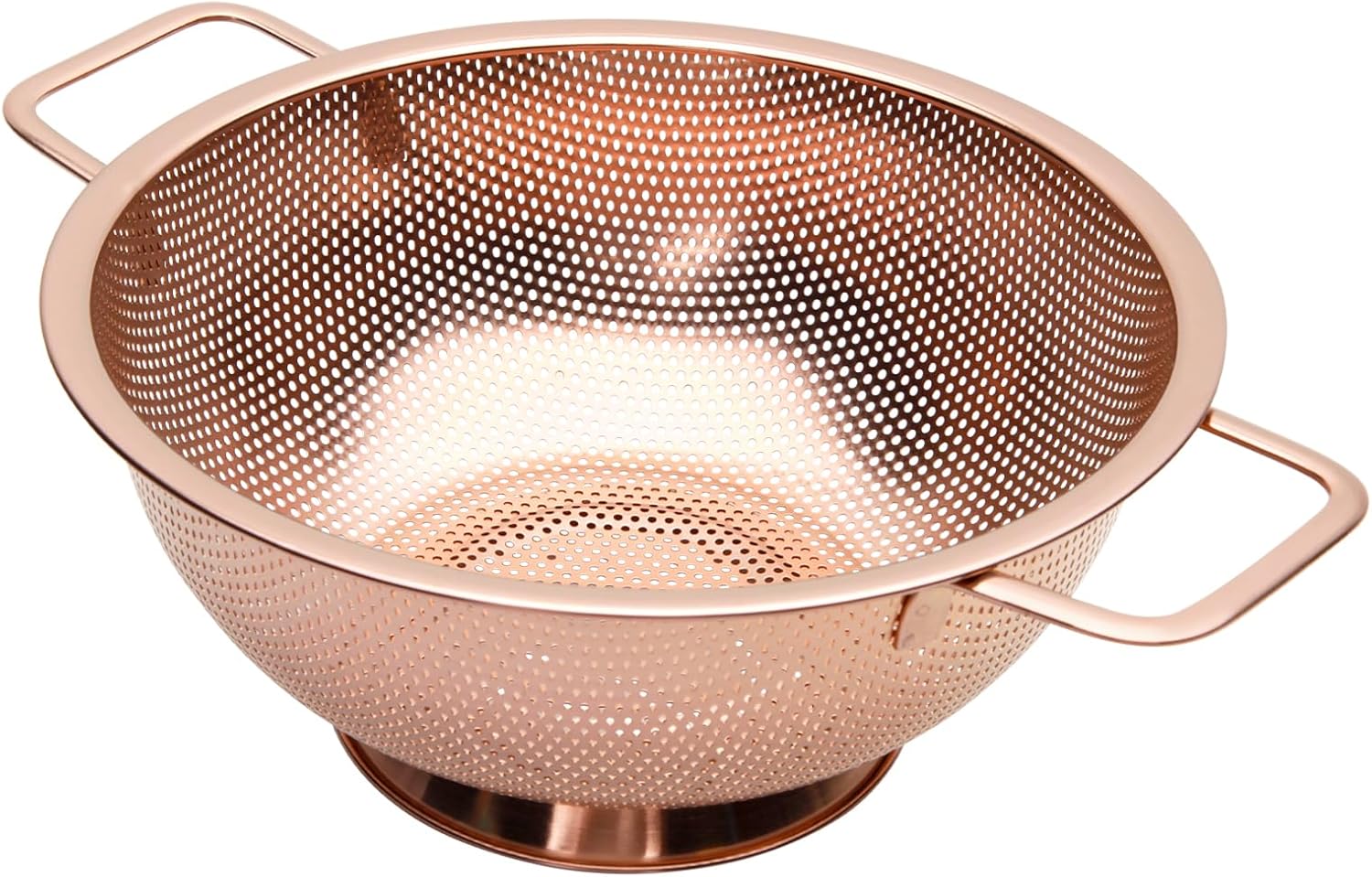 BLAGAIN 3-Quart Rose Gold Colander with Handle 1