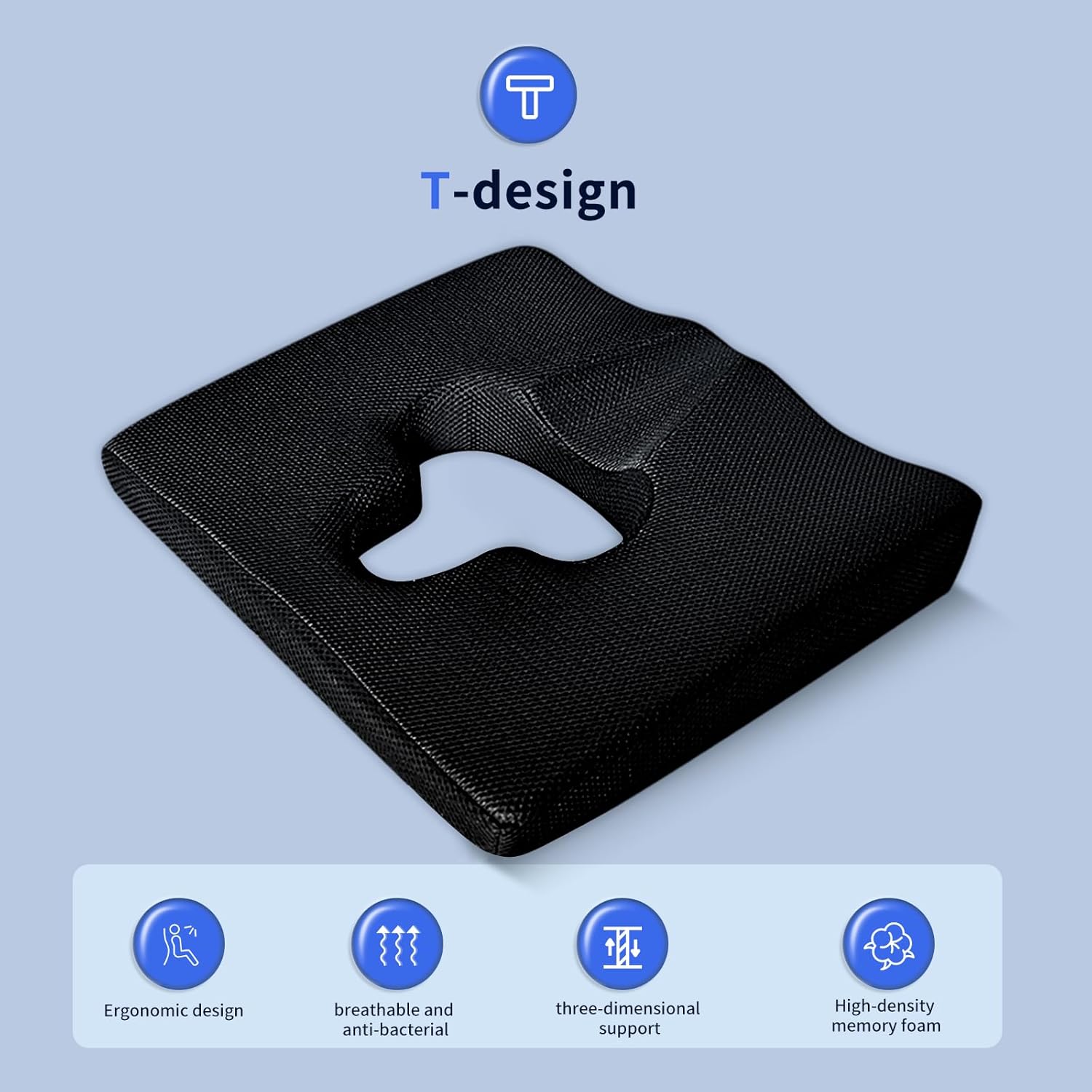 ACJRYO T-Shaped Bed Sore Cushion for Elderly and Disabled