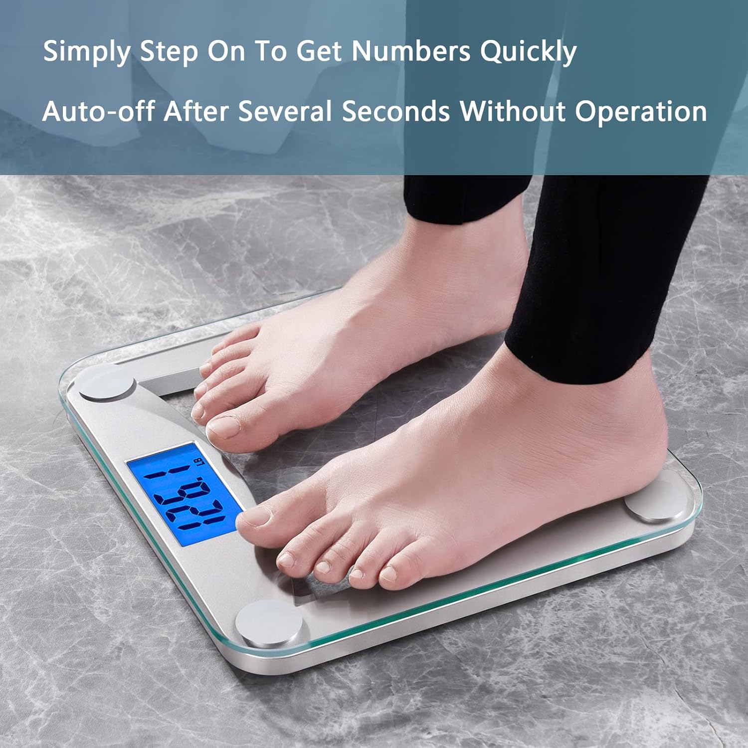 Vitafit Digital Weight Scale with Blue LCD 400lb Easy to Use