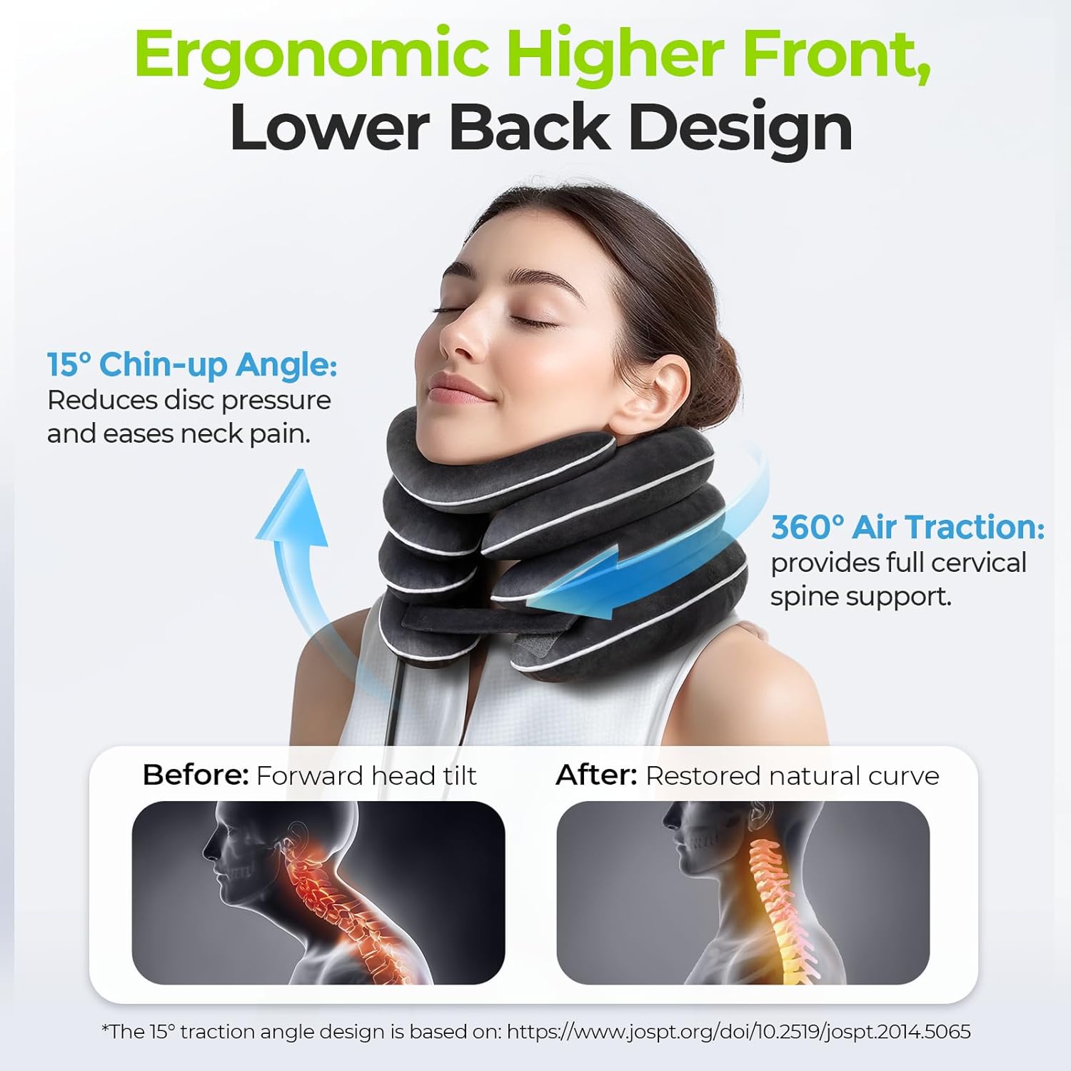 AUVON Inflatable Neck Stretcher for Cervical Traction