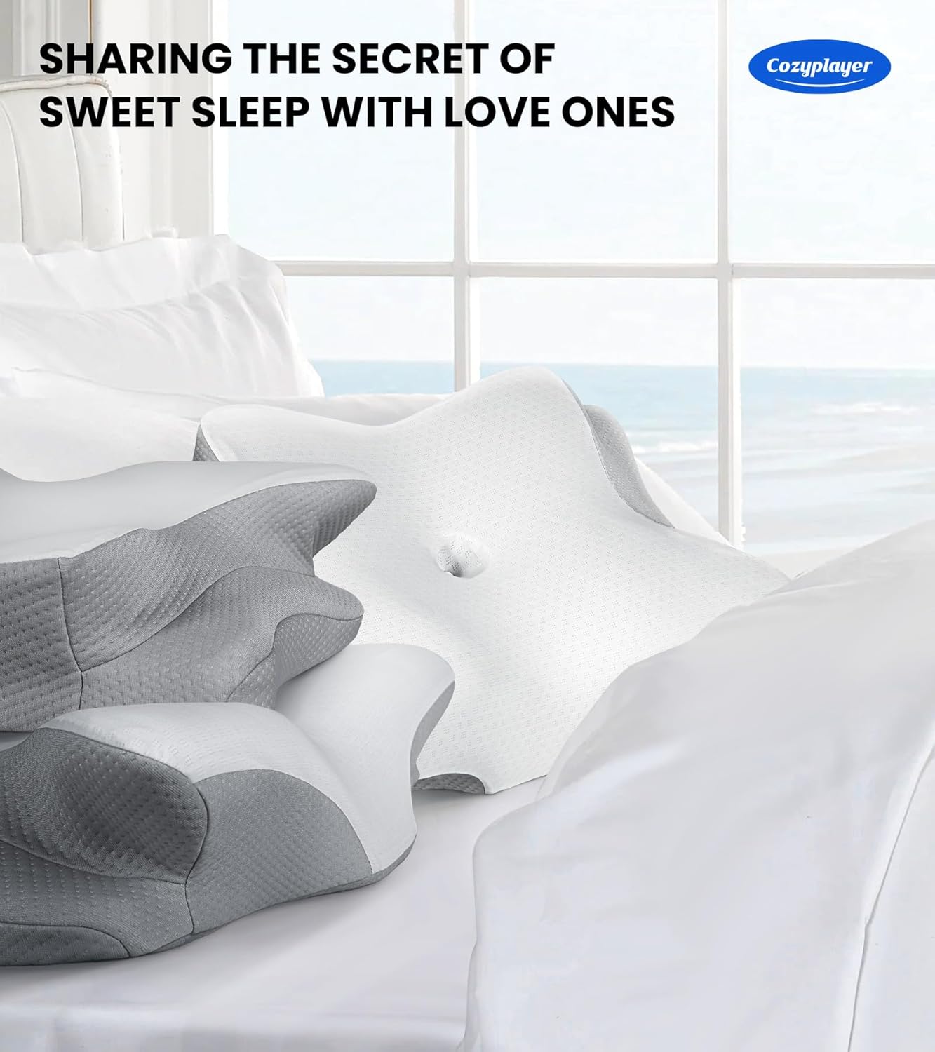 Cozyplayer Cooling Pillow for Neck Support and Sleep Comfort