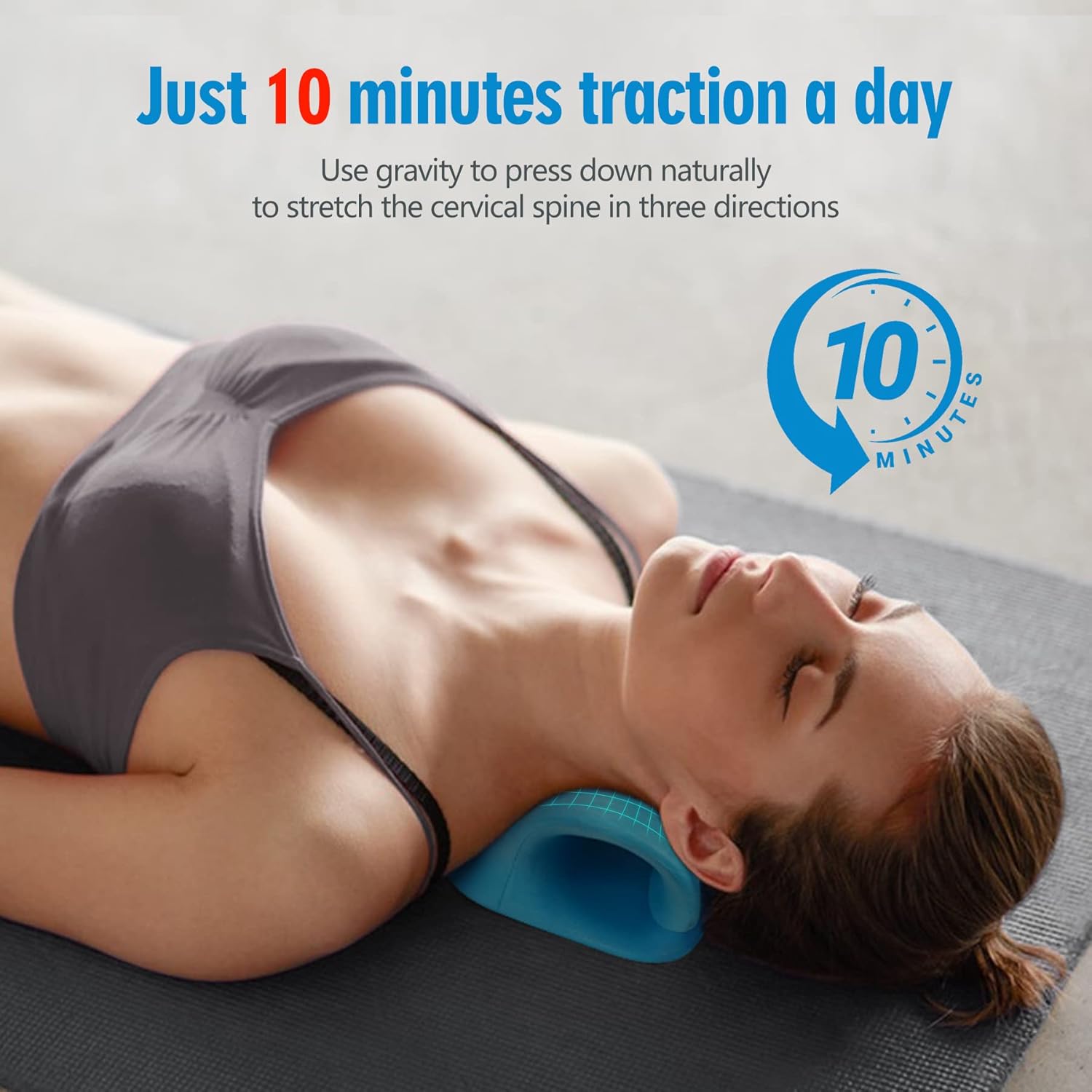 ComfortLife Neck Stretcher for Pain Relief and TMJ Relief Blue 1