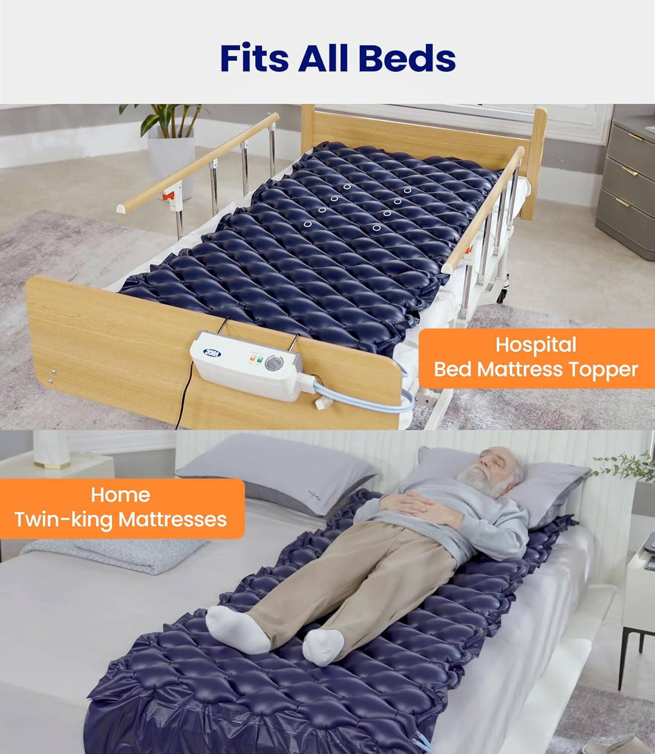 VOCIC Alternating Air Pressure Mattress Pad with Sleep Mode 1