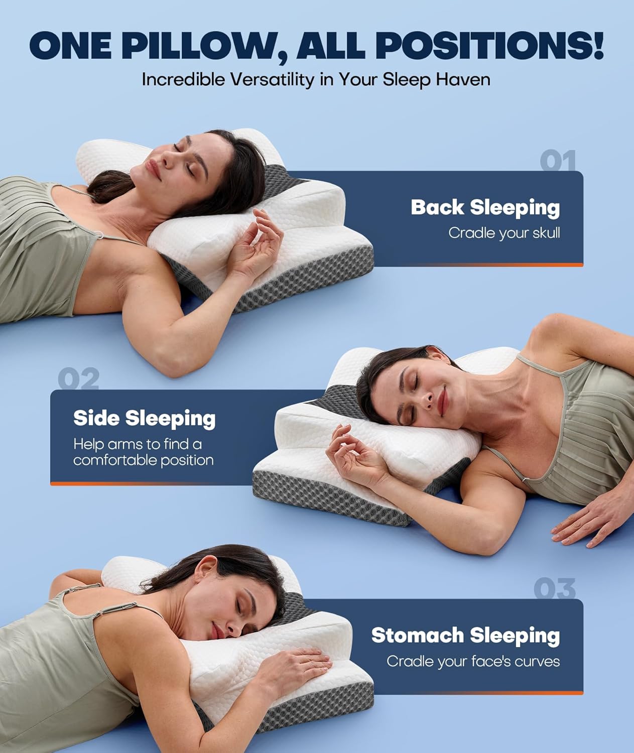 Emircey Cervical Neck Pillow for Pain Relief