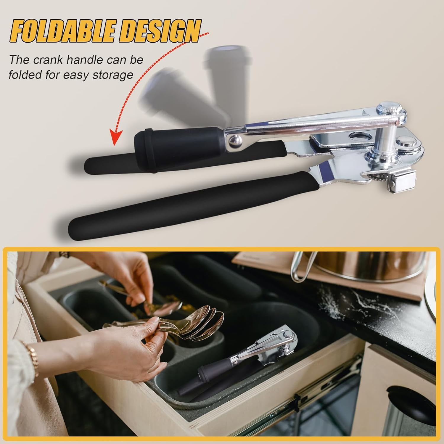 ICEKATI Manual Can Opener Heavy Duty with Magnet