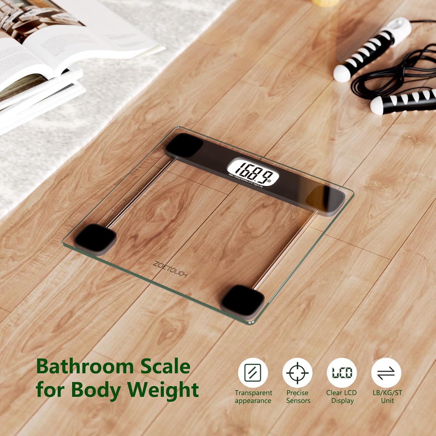 ZOETOUCH Digital Body Weight Scale 400lbs