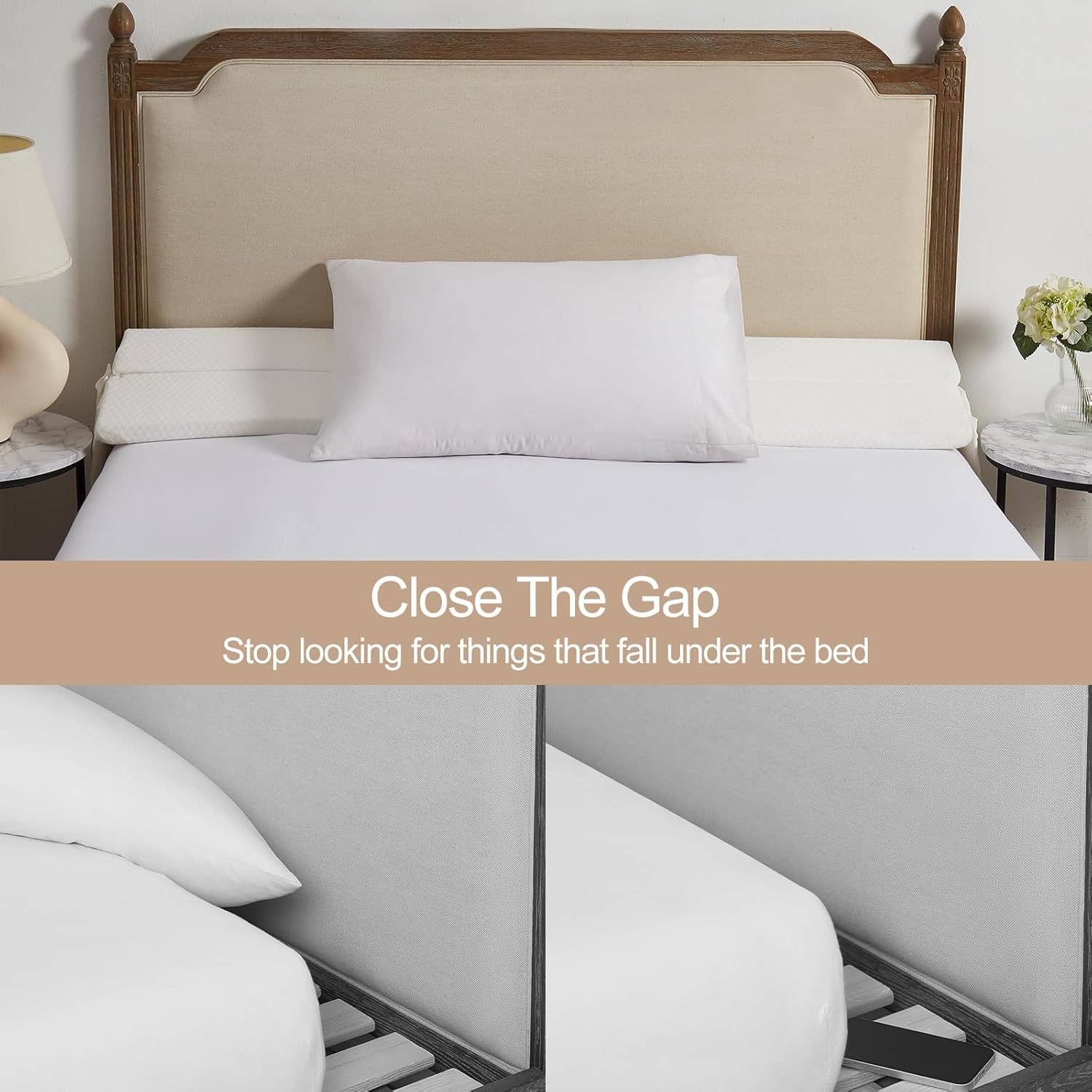 Homemate Foldable Bed Wedge Pillow for Headboard