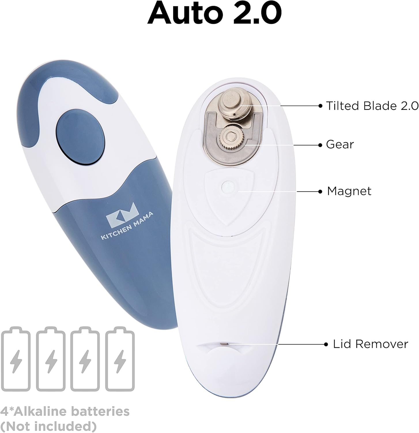 Kitchen Mama Auto 20 Electric Can Opener - Morandi Blue