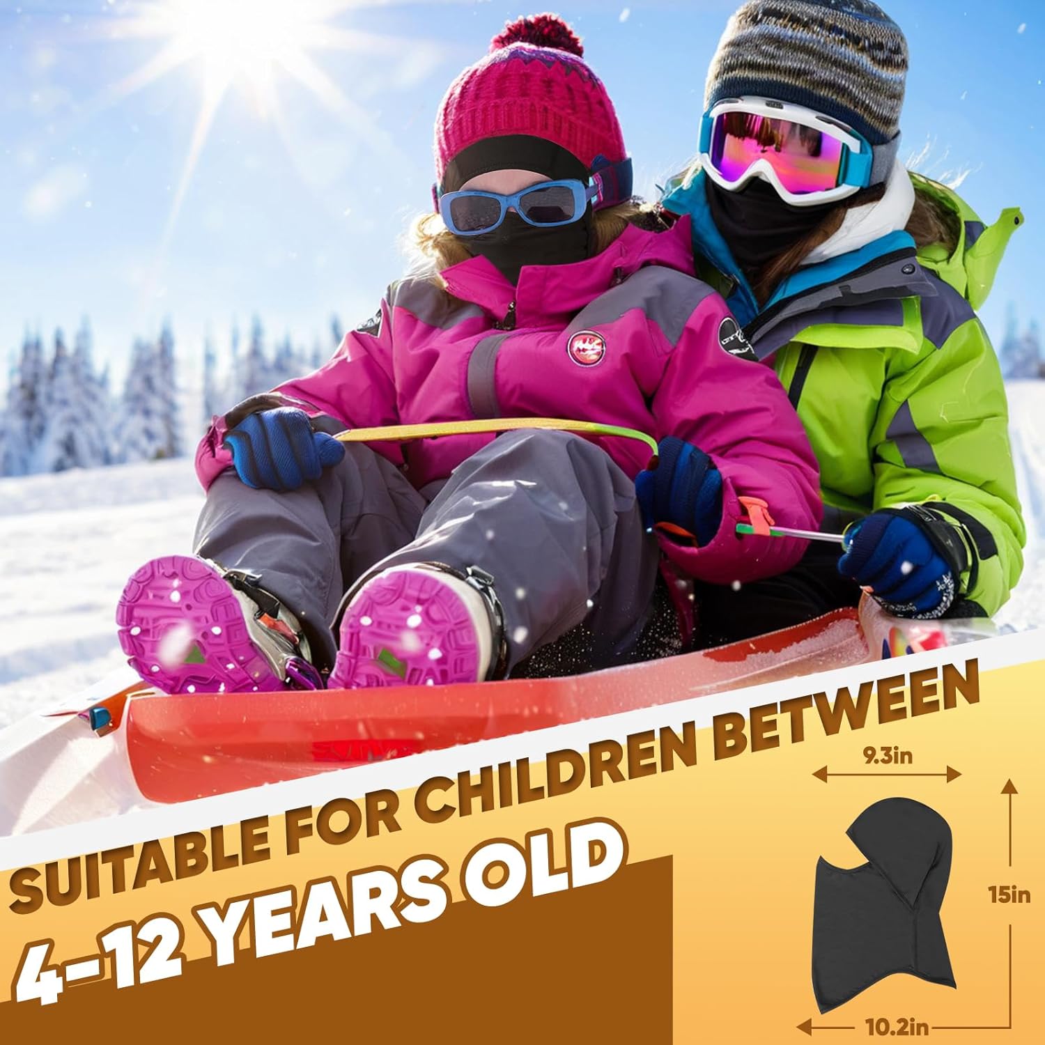 Kids Balaclava Face Mask UV Protector Windproof
