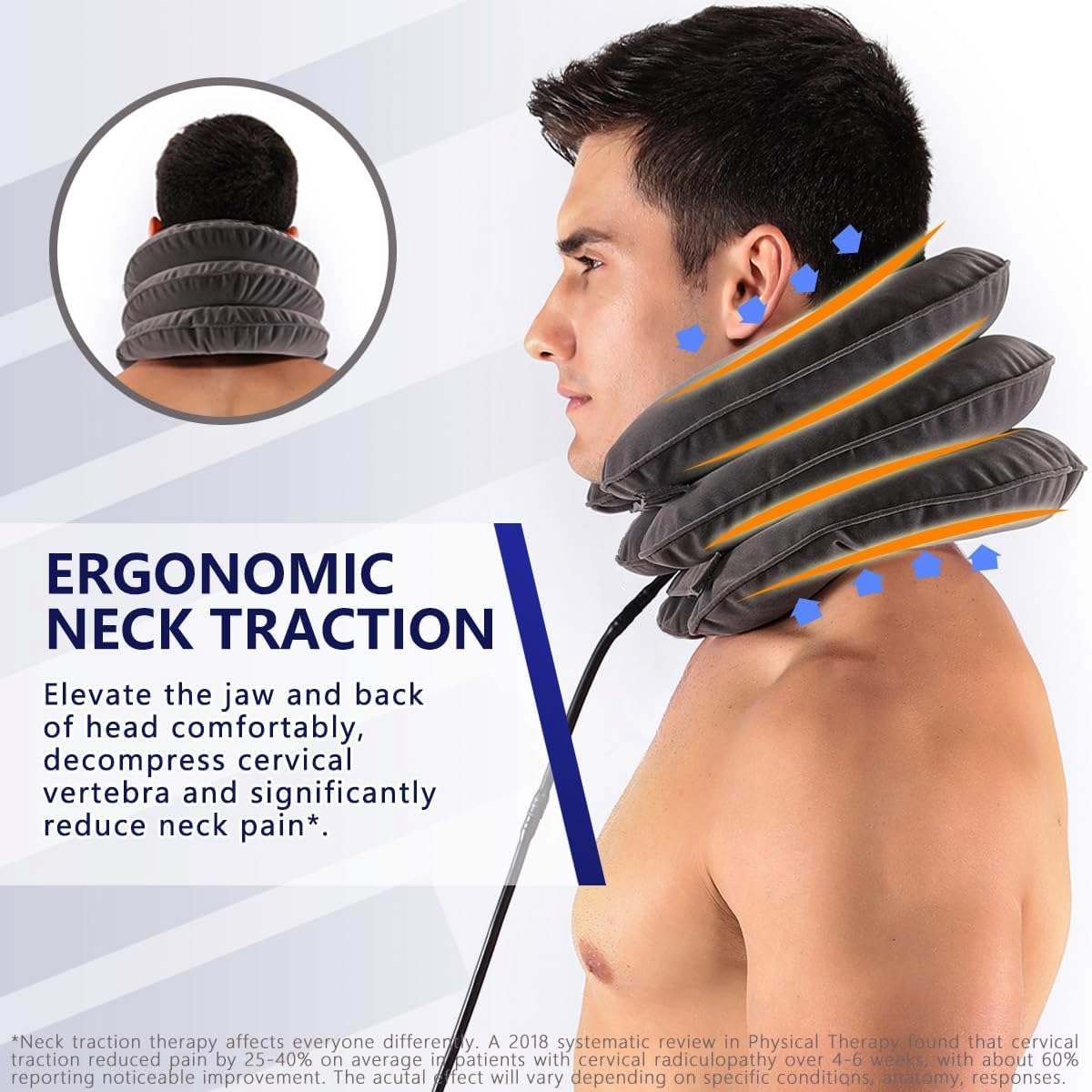 S Inflatable Neck Traction Device for Pain Relief