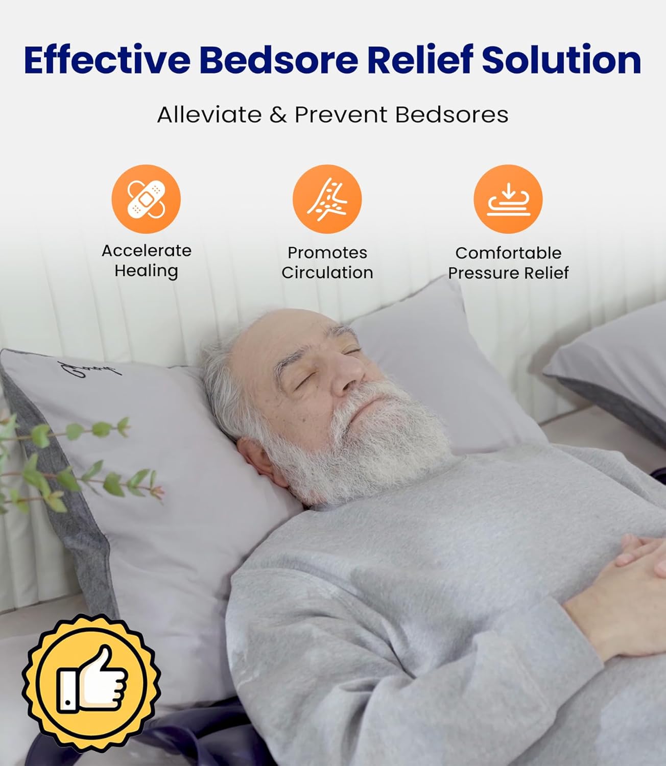 VOCIC Alternating Air Pressure Mattress Pad with 6-Setting Pump