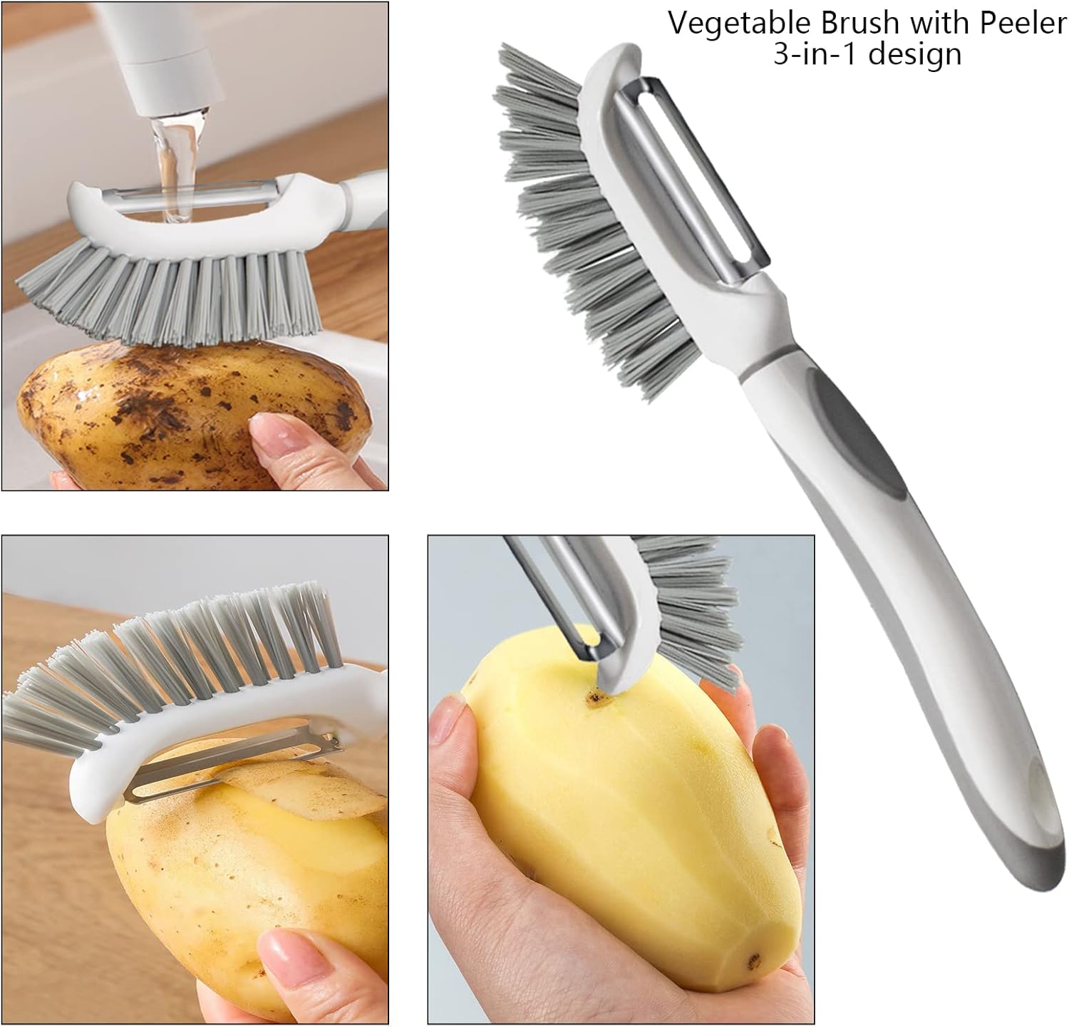Openfly 5 Piece Flexible Fruit and Vegetable Brush Set