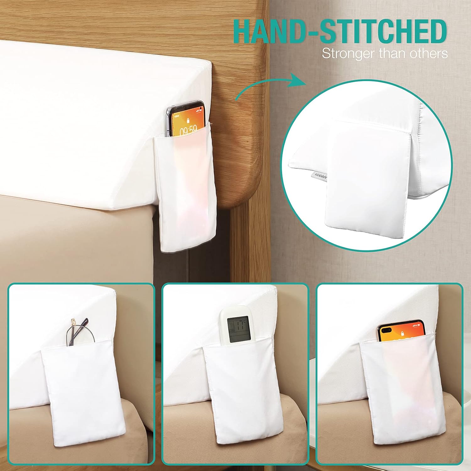 Vekkia Headboard Pillow Gap Filler - 55 Inch Wedge Support
