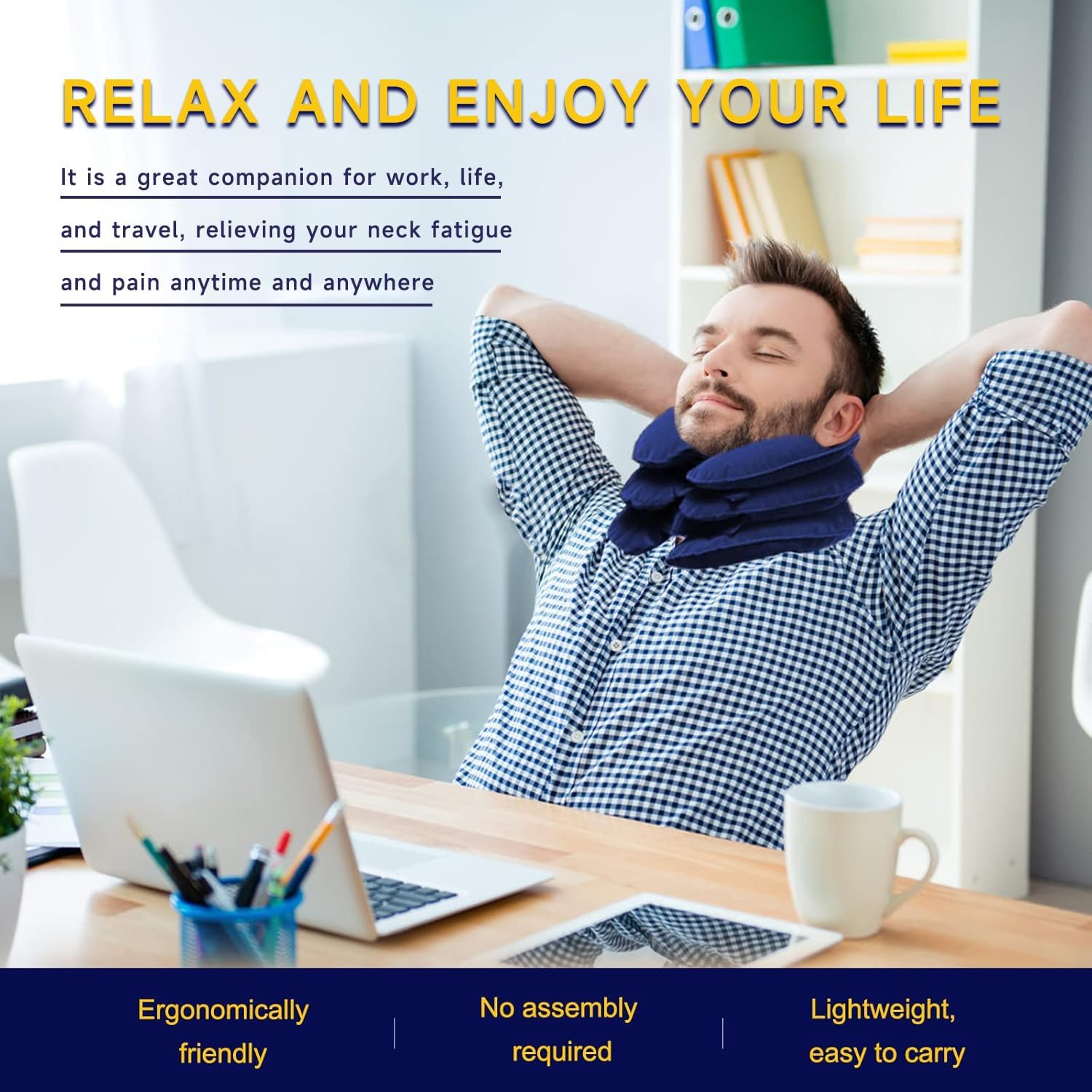Adjustable Inflatable Neck Stretcher for Pain Relief 1