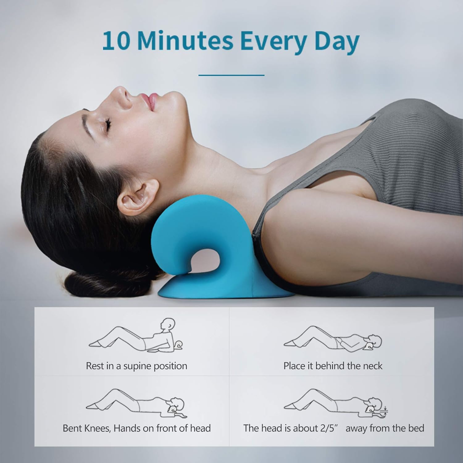 RESTCLOUD Neck and Shoulder Relaxer for Pain Relief and Spine Alignment