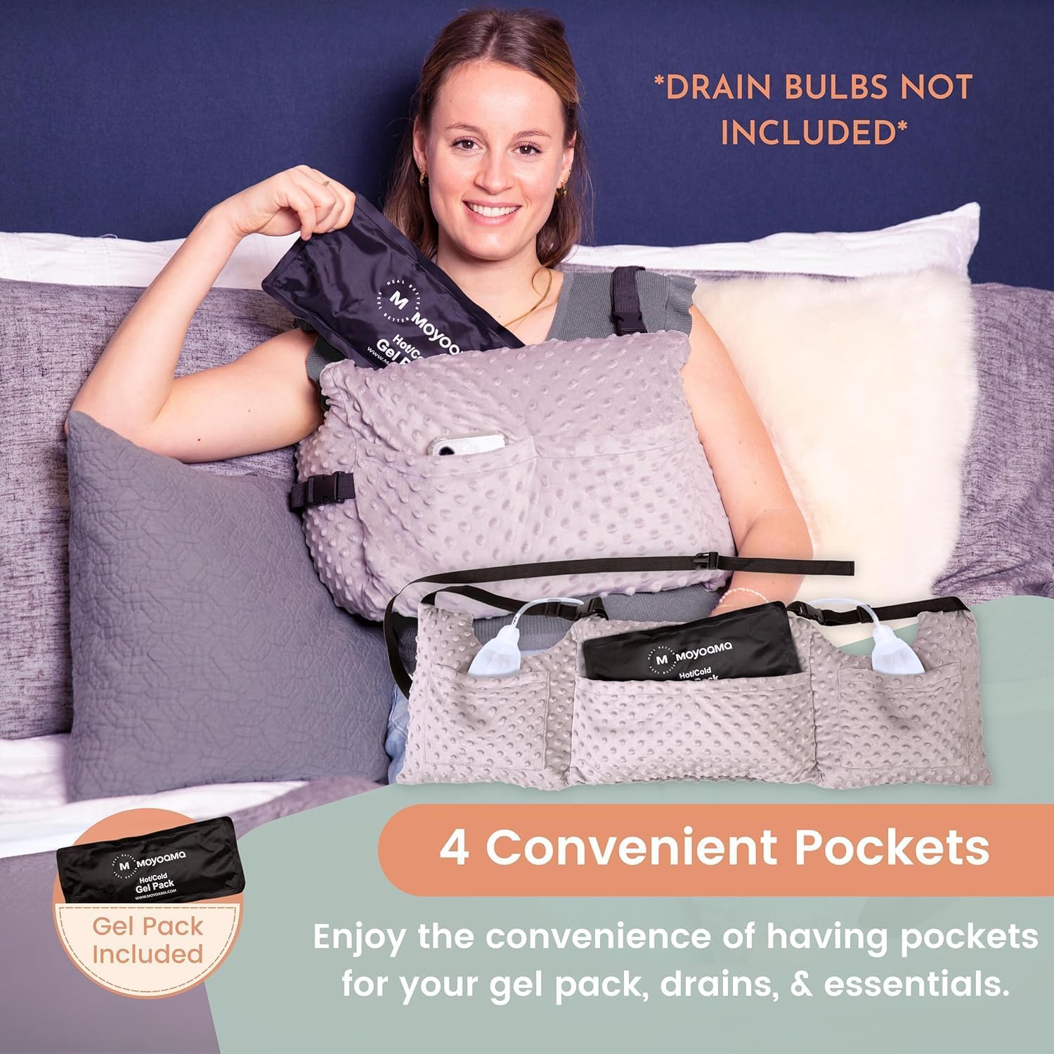 MOYOAMA Post Mastectomy Pillow - Recovery Support for Breast Surgery