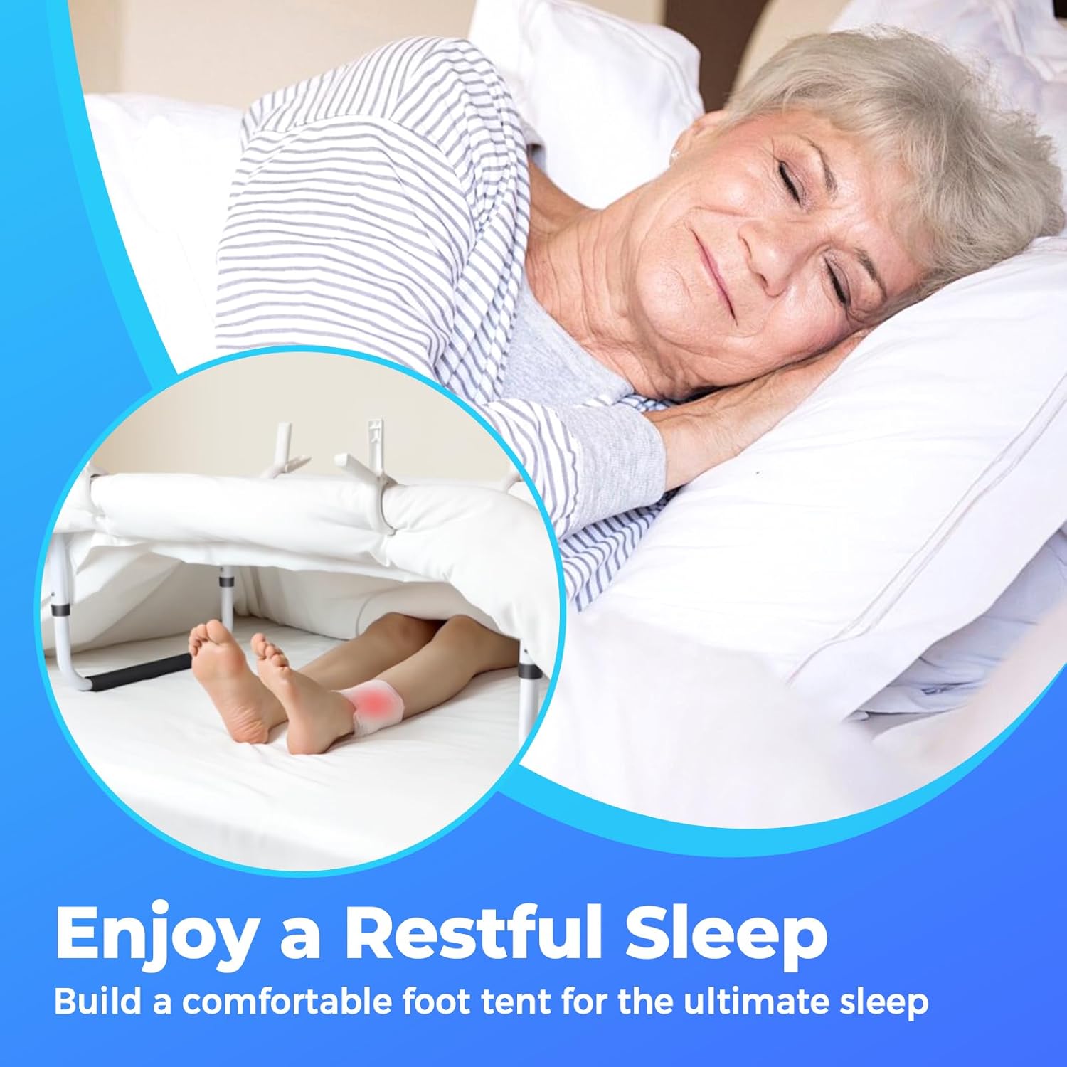 NorBeng Adjustable Non-Slip Blanket Lifter for Feet