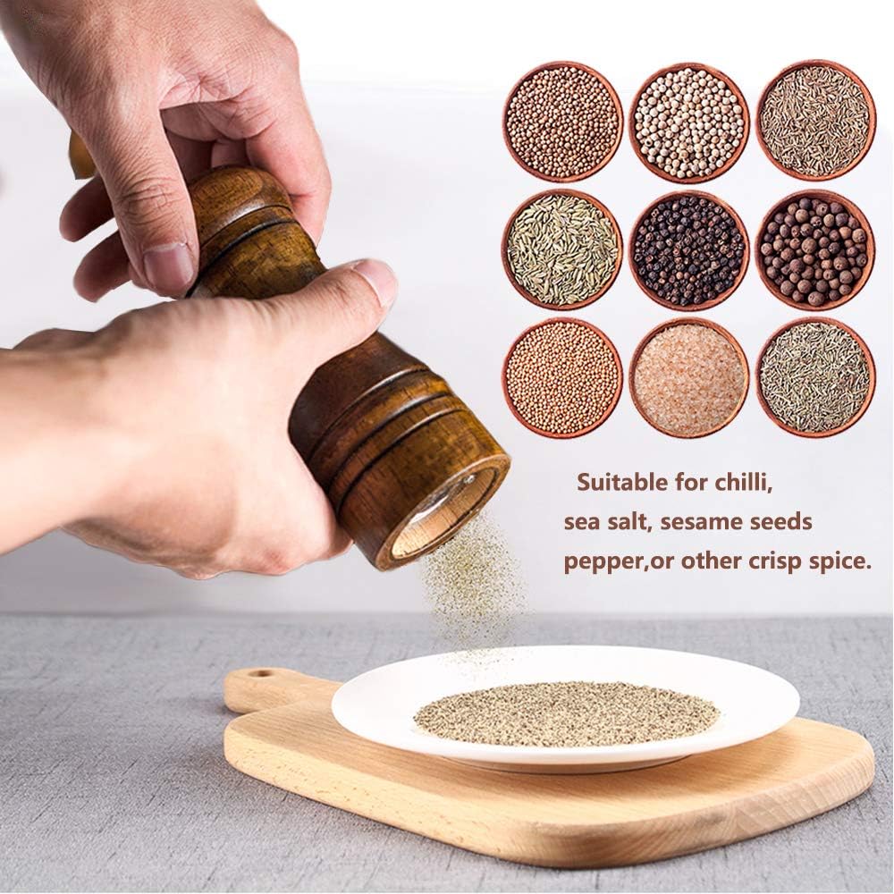 Ouktor Wooden Salt and Pepper Mill Set