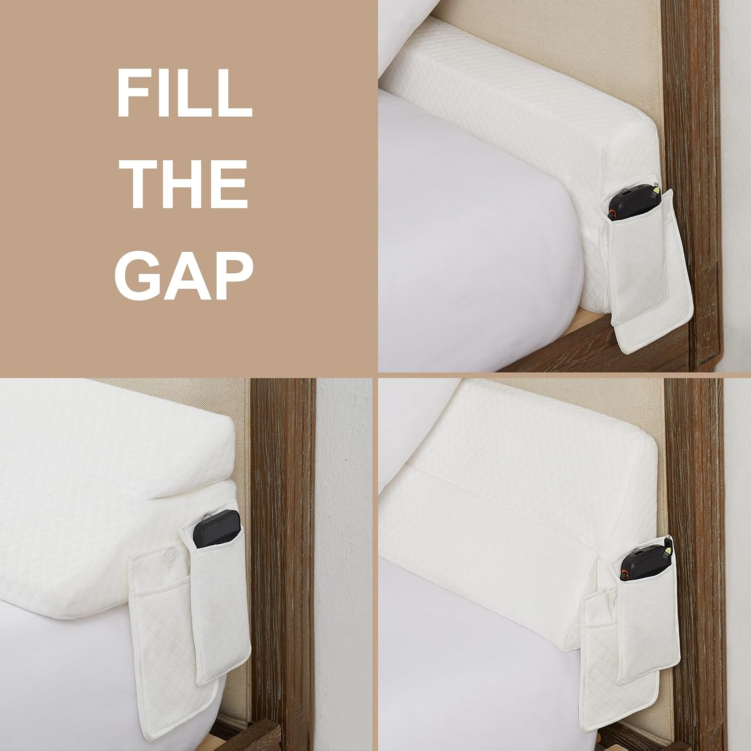 Homemate Foldable Bed Wedge Pillow for Headboard