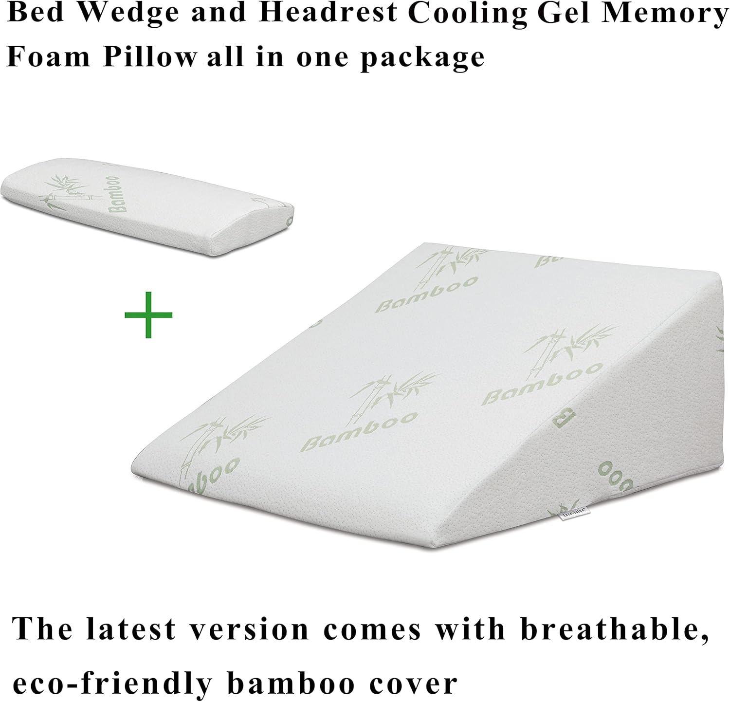 InteVision Foam Bed Wedge Pillow with Headrest