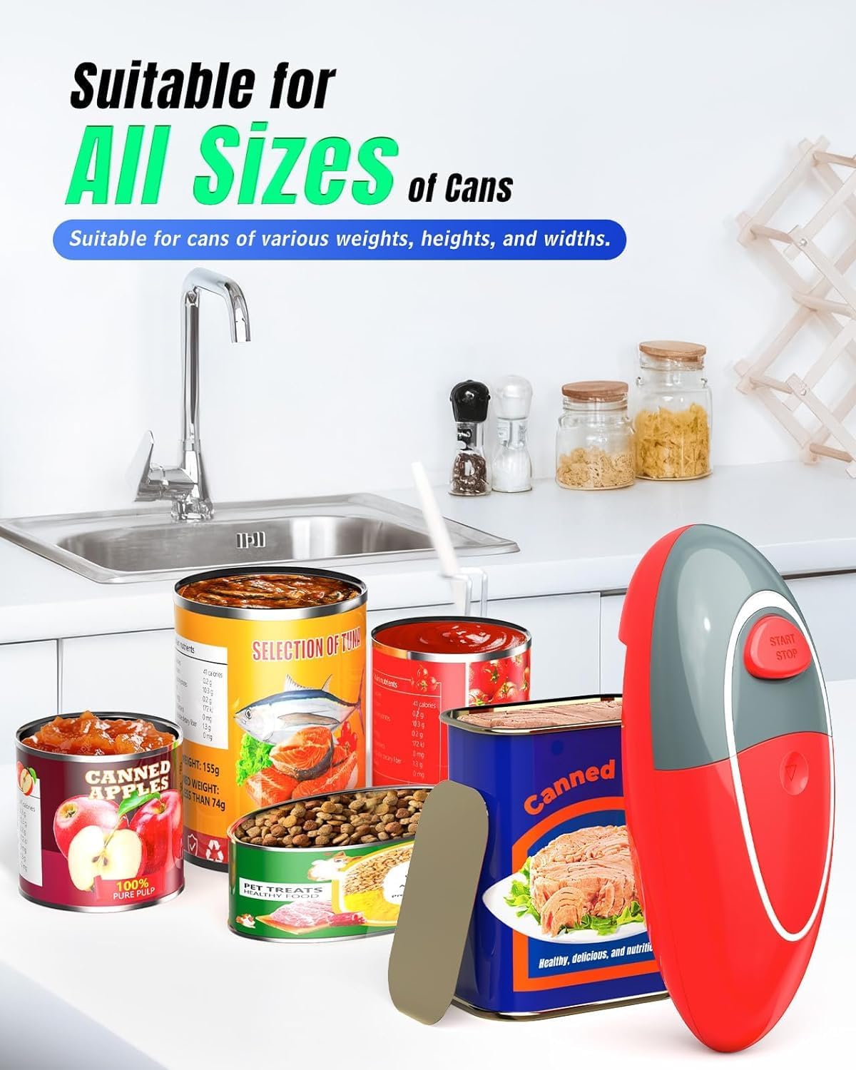 Hallmark One Touch Electric Can Opener for All Sizes
