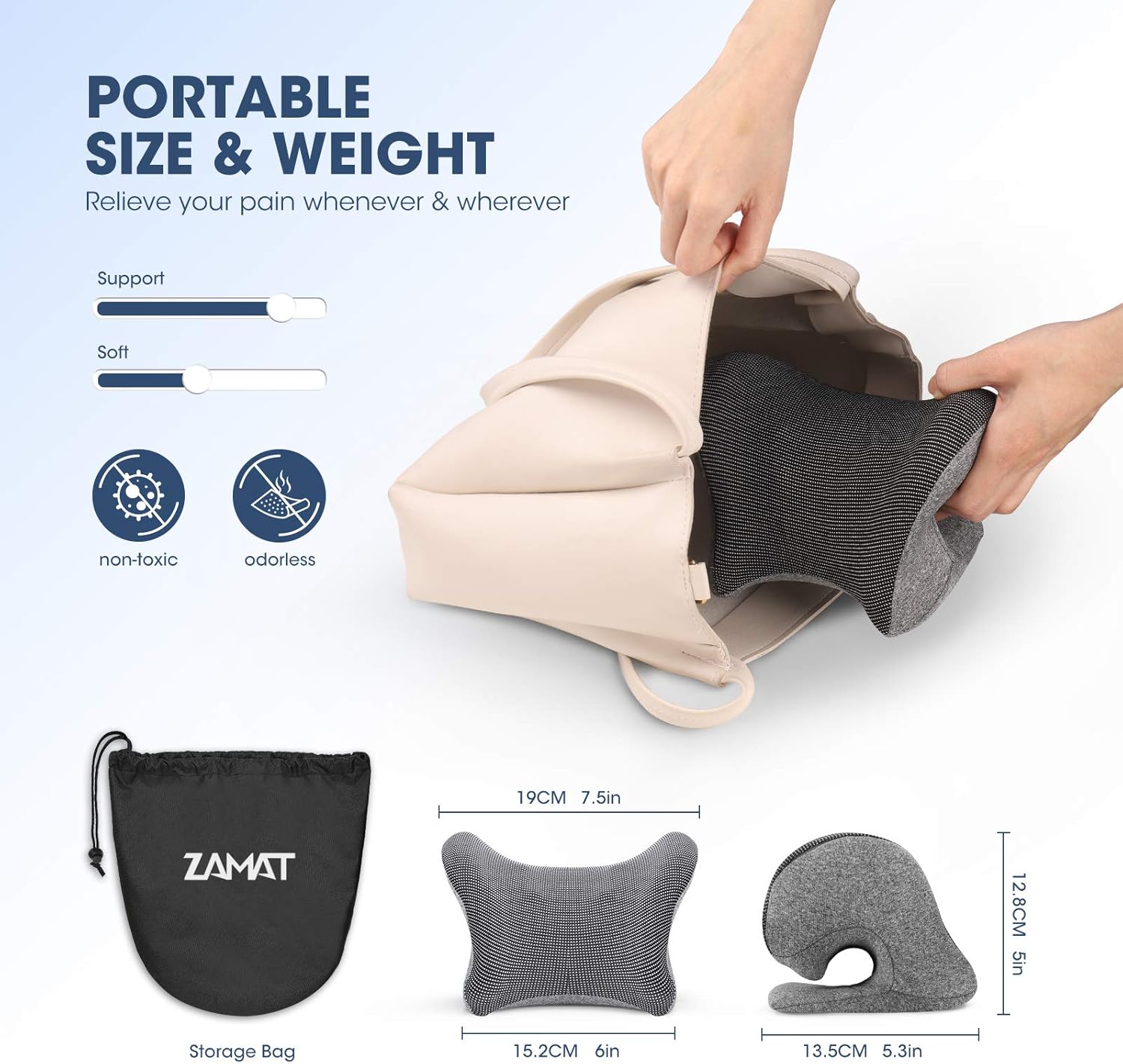 ZAMAT Neck and Shoulder Relaxer with Magnetic Therapy Pillowcase 1