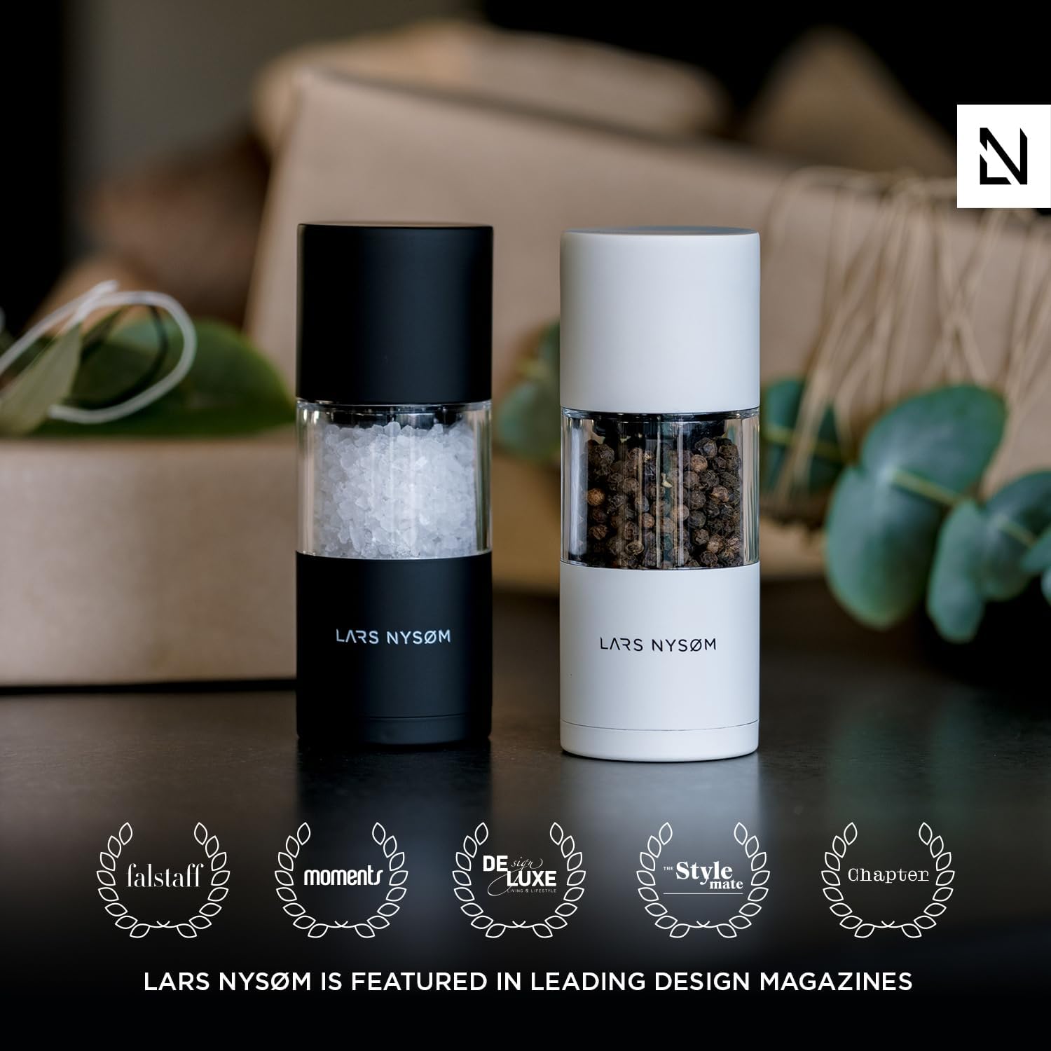 LARS NYSM Salt and Pepper Mill Set 2 Pieces