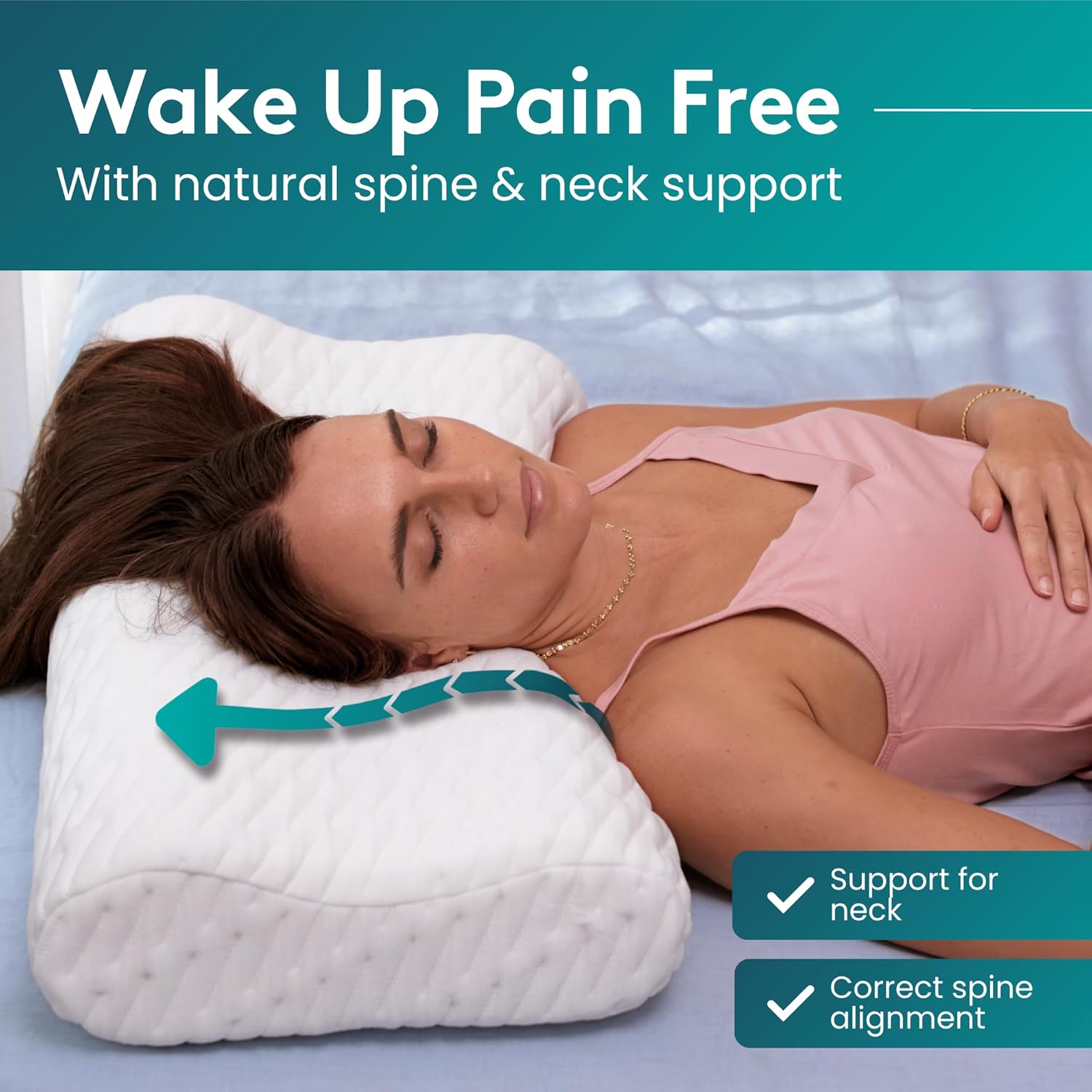 BLISSBURY Contour Pillow for Neck Support