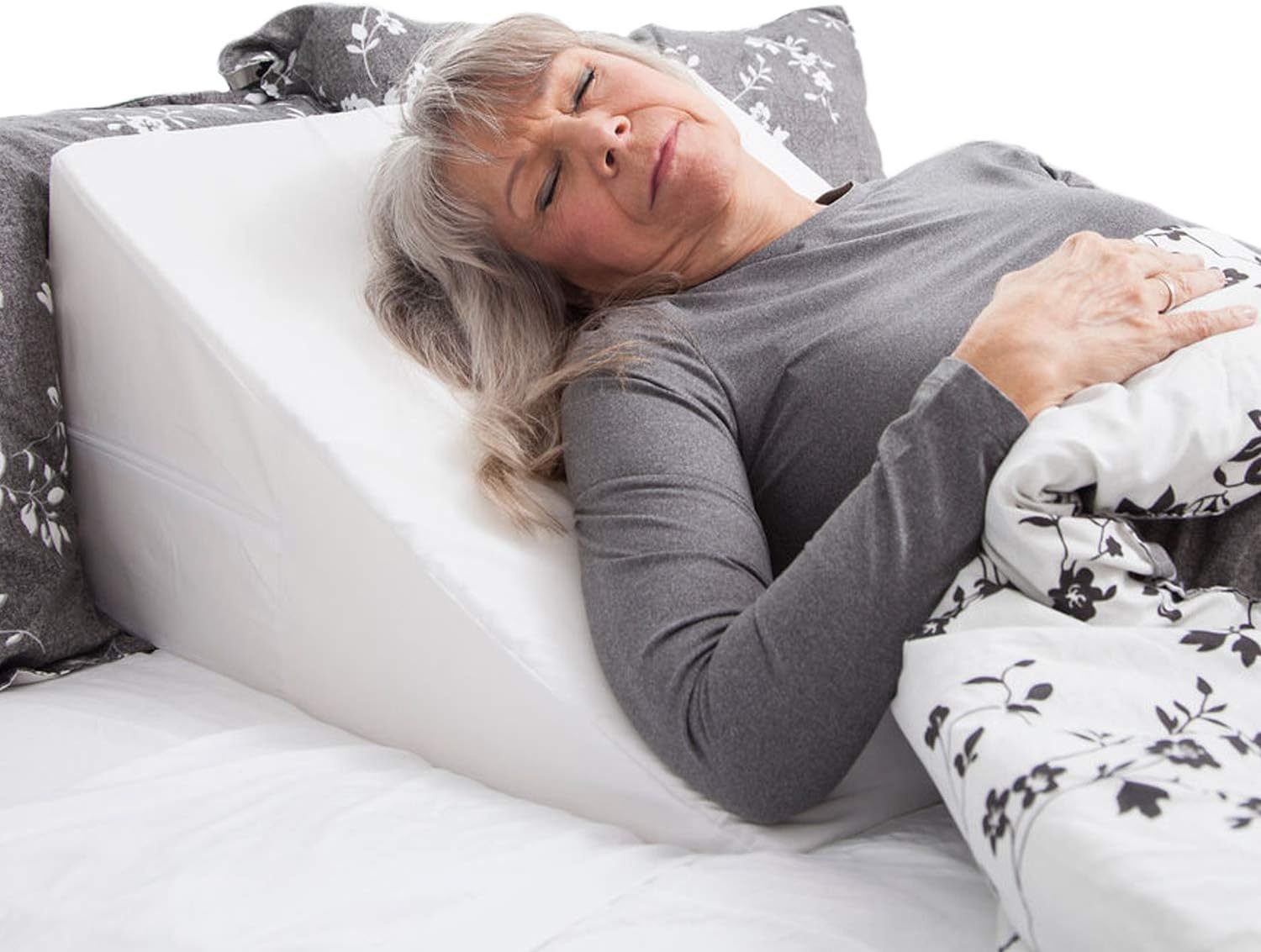 DMI Bed Wedge Pillow with Elevate Support and Machine Washable Cover