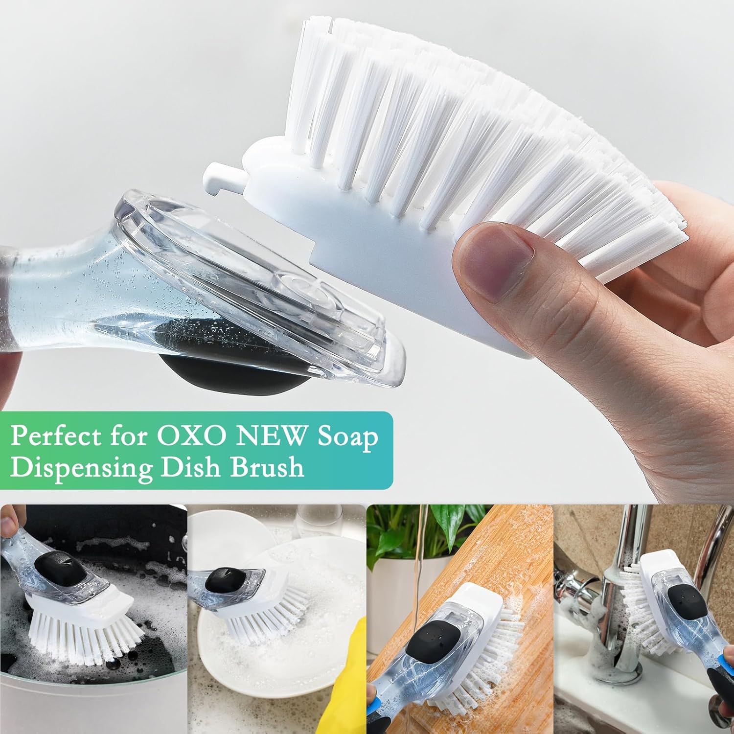 Shadowgallery OXO New Soap Dispensing Brush Refill 4 Pack