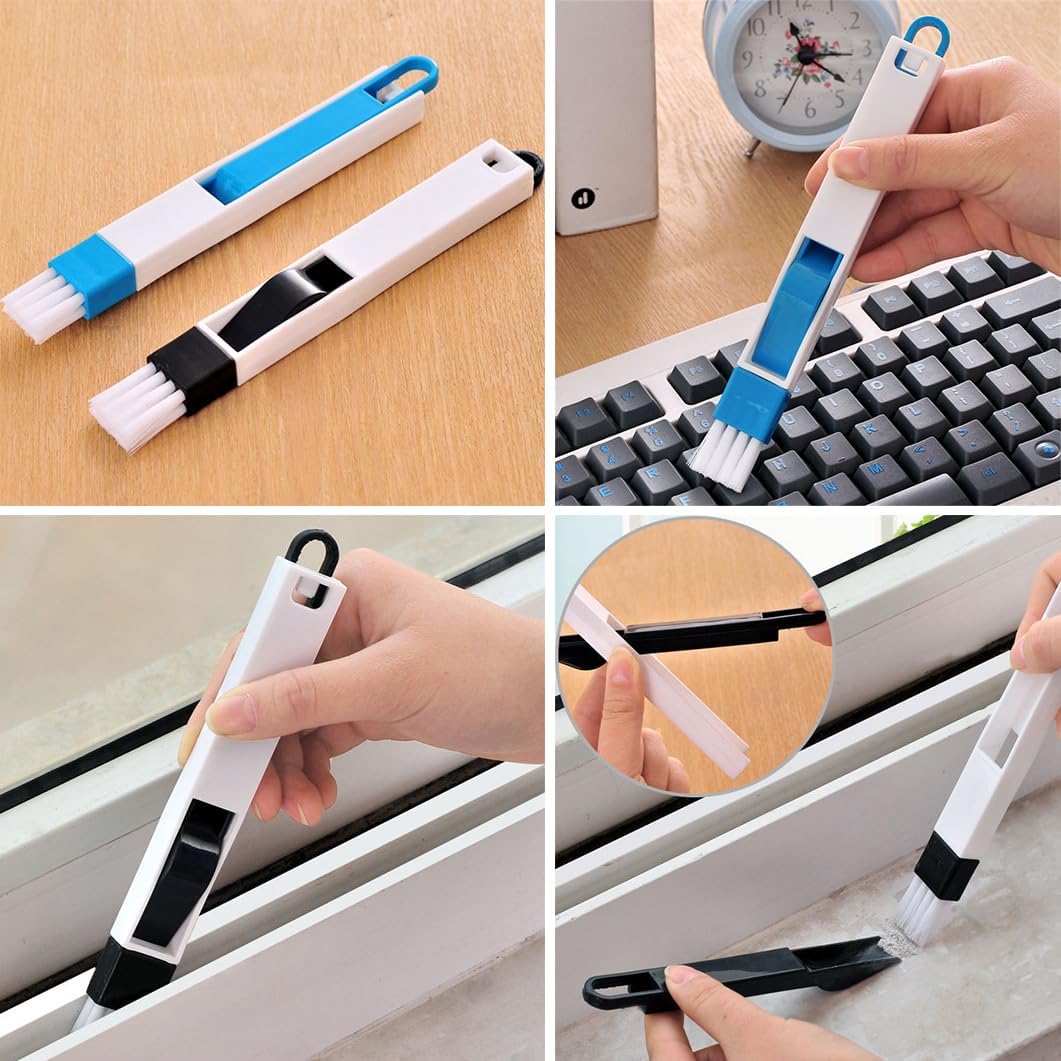 12Pcs Crevice Cleaning Brush Set for Bathrooms Kitchens Windows Showers