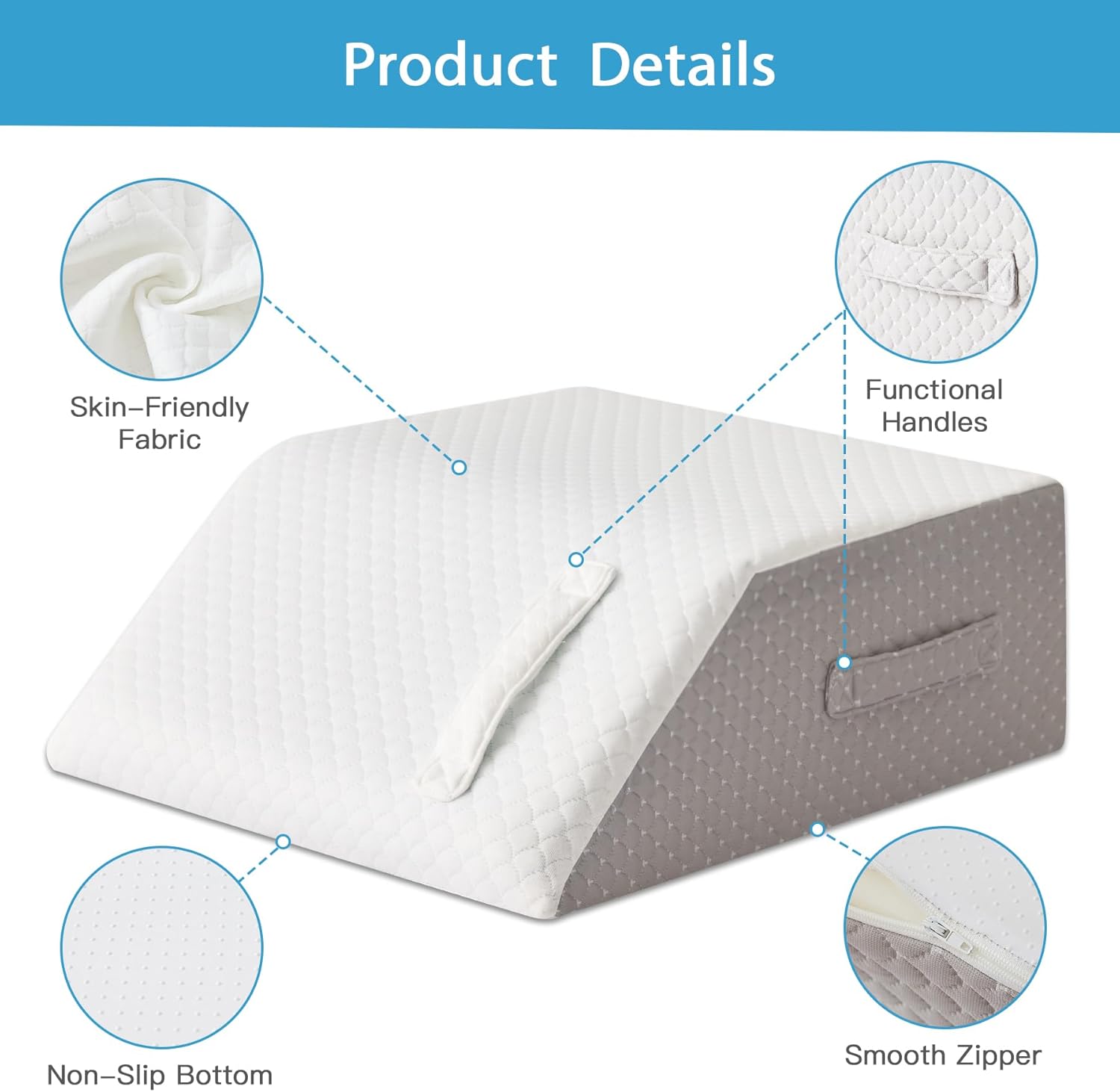 MEGCXIT Leg Elevating Pillow for Swelling Relief and Blood Circulation