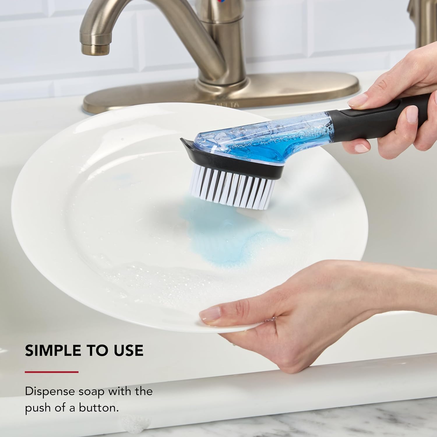 KitchenAid Soap Dispensing Sink Brush Black