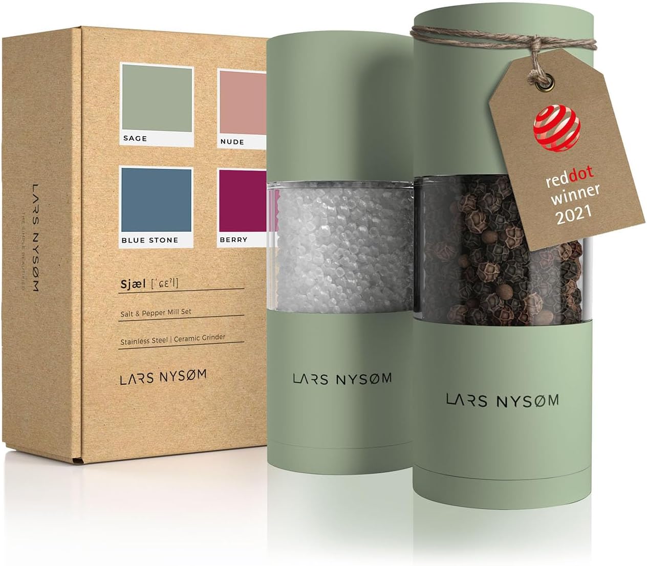 LARS NYSM Salt and Pepper Mill Set 2 Pieces