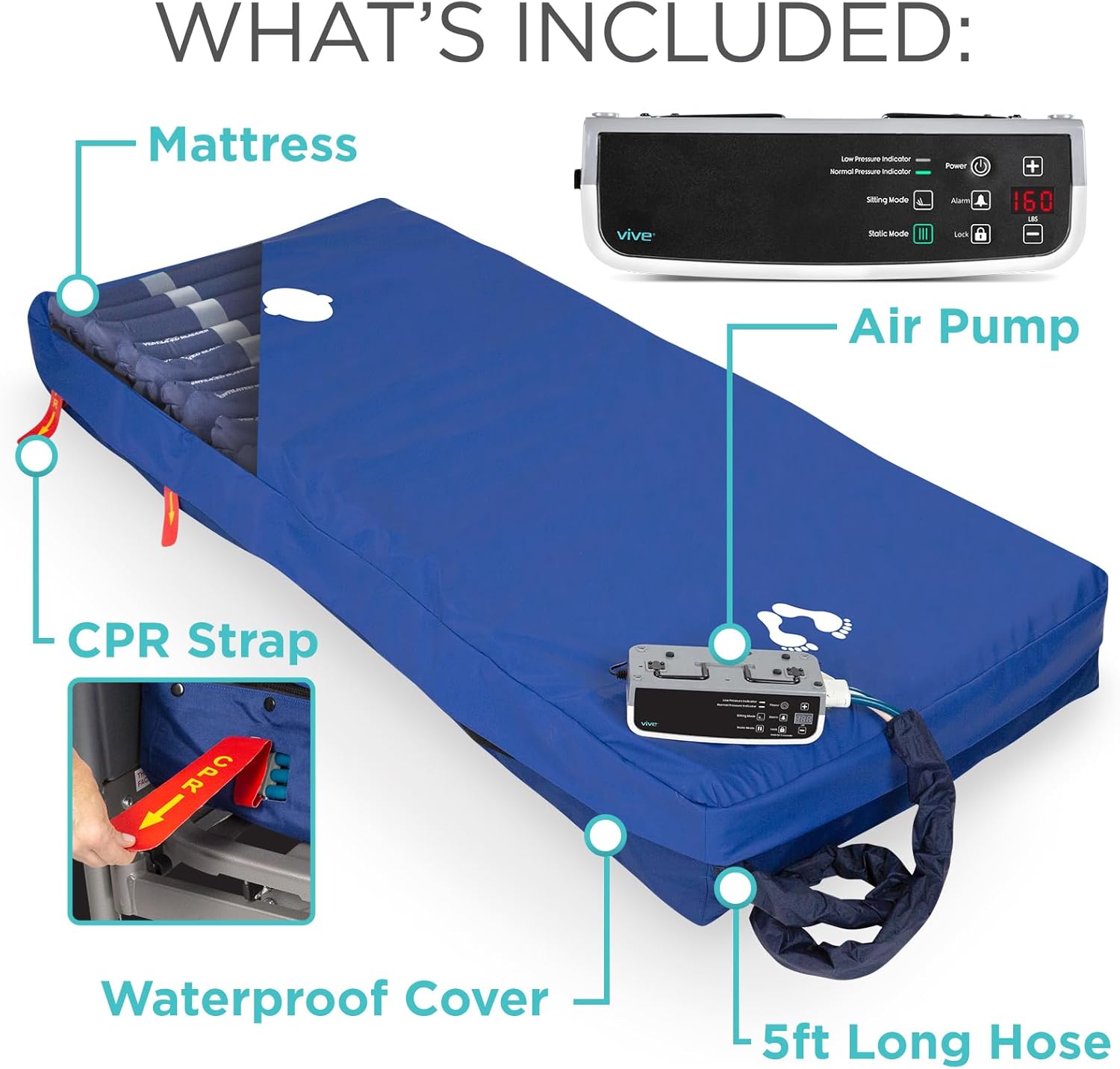 Vive 8 Alternating Pressure Mattress with Pump 1