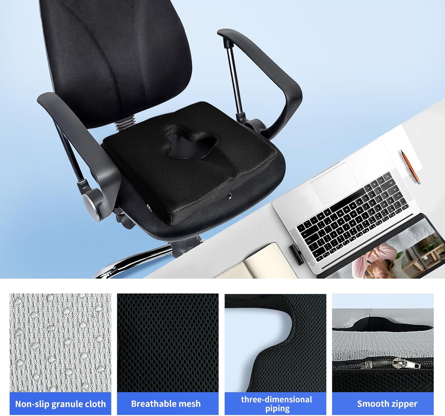 ACJRYO T-Shaped Bed Sore Cushion for Elderly and Disabled