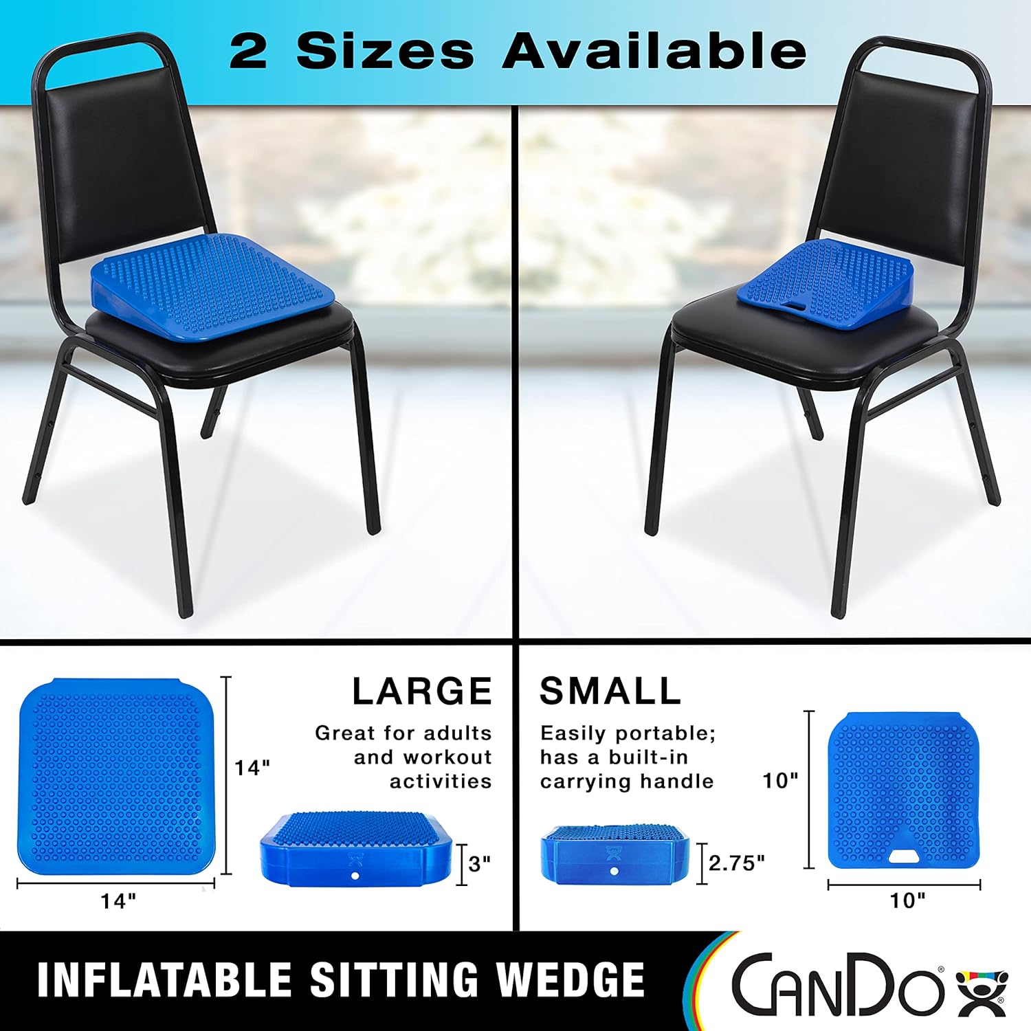 CanDo Sitting Wedge for Posture Back Pain Relief